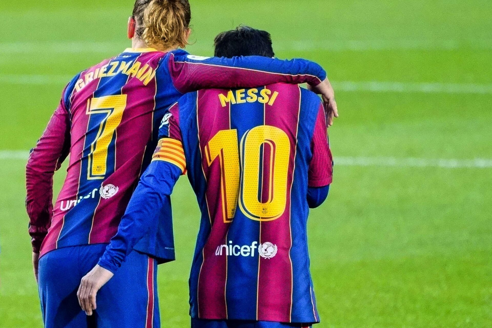 Antoine Griezmann et Lionel Messi / Icon Sport