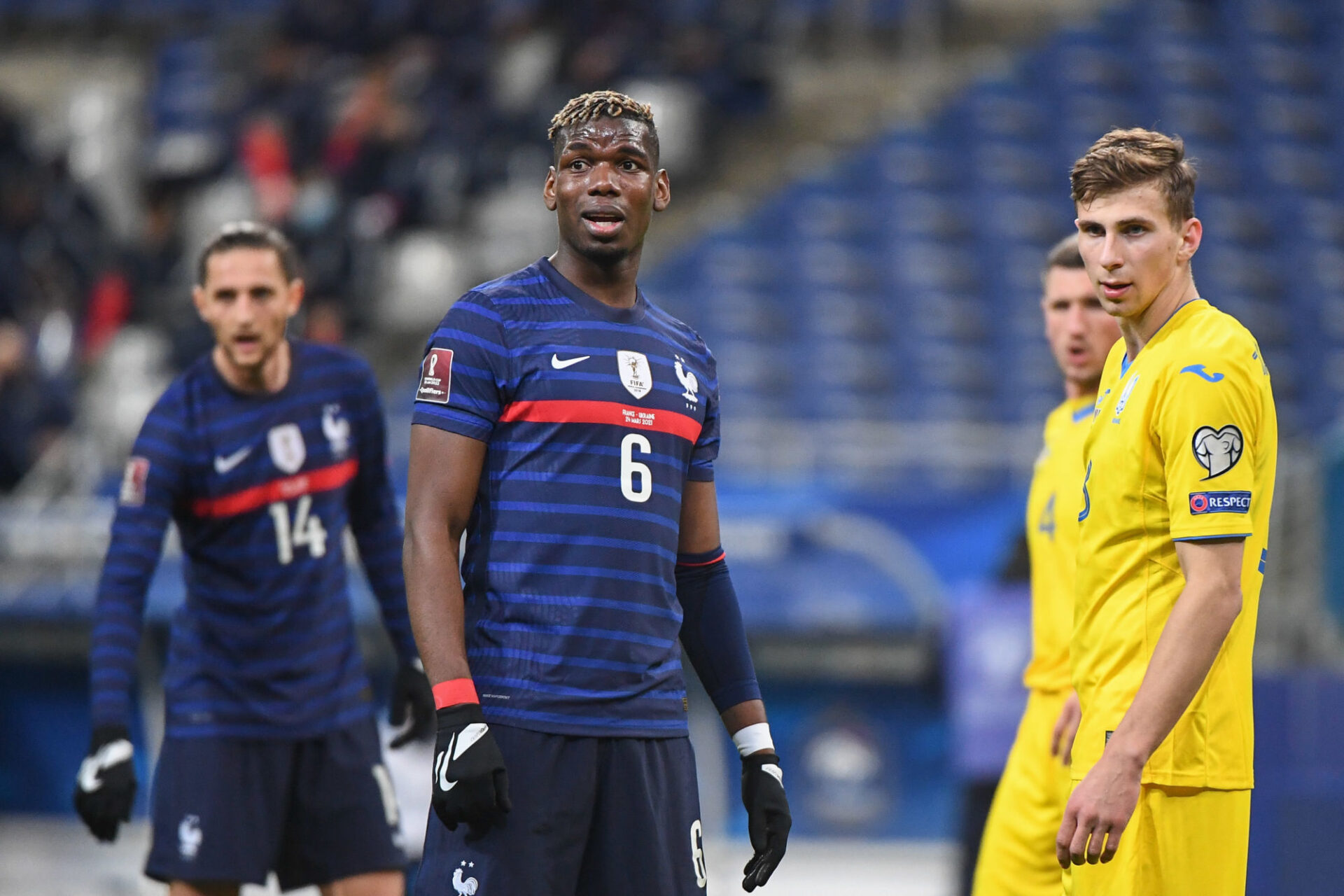 Paul Pogba contre le Kazakhstan. Icon Sport Paul Pogba contre le Kazakhstan. Icon Sport