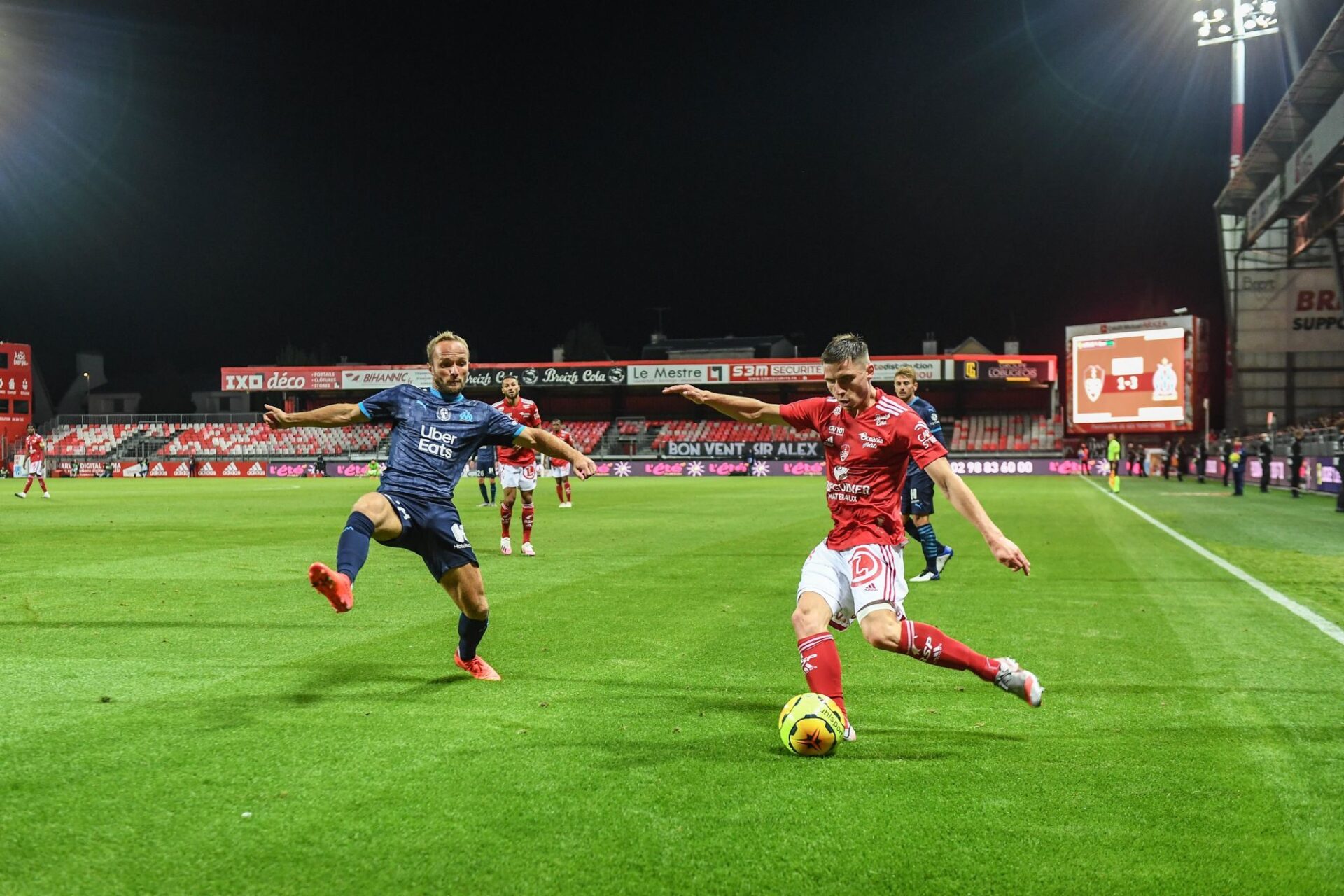 Le stade de Brest a souvent r&eacute;sonn&eacute; creux cette saison. Icon Sport