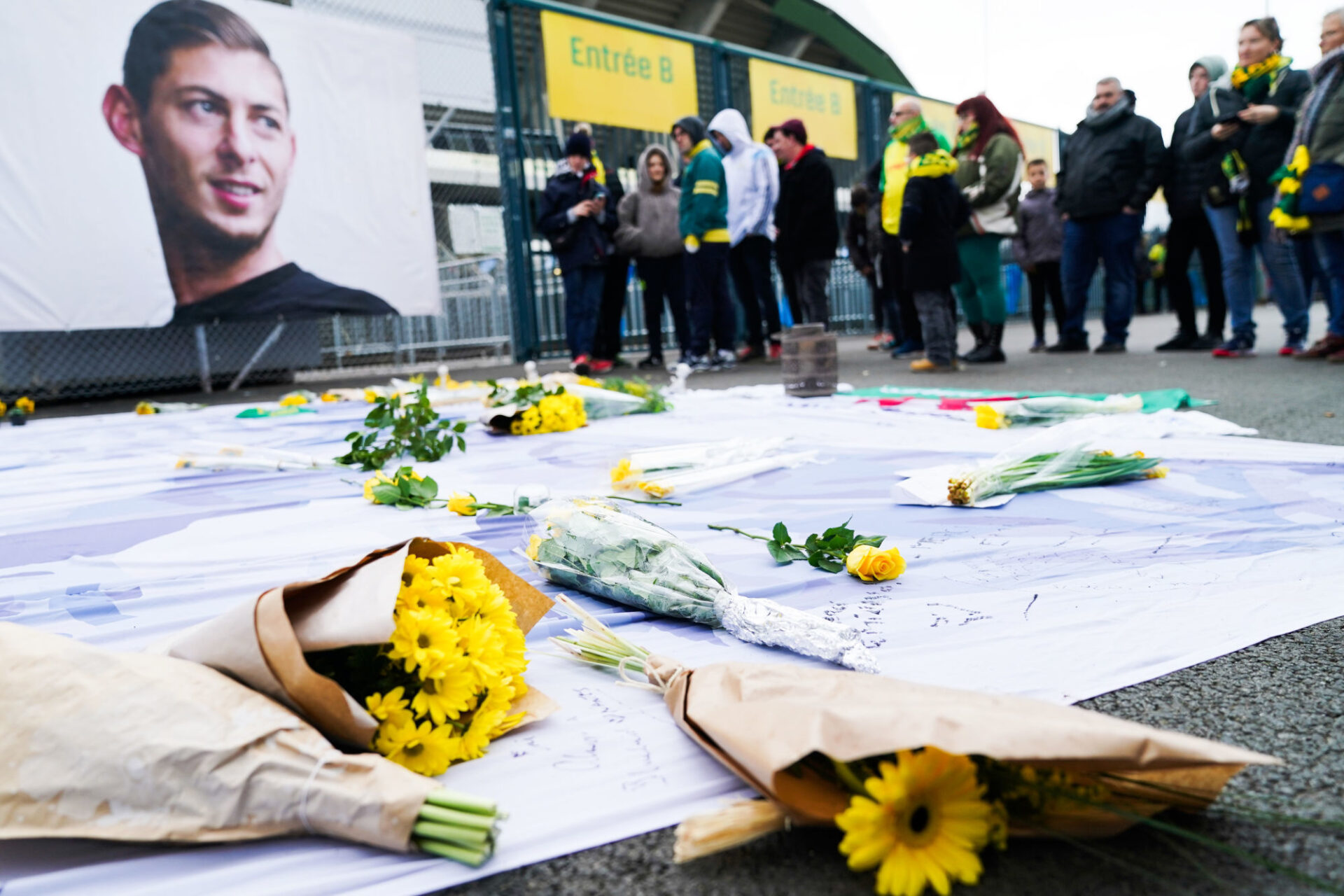 L'hommage &agrave; Emiliano Sala dans le stade du FC Nantes. Icon Sport