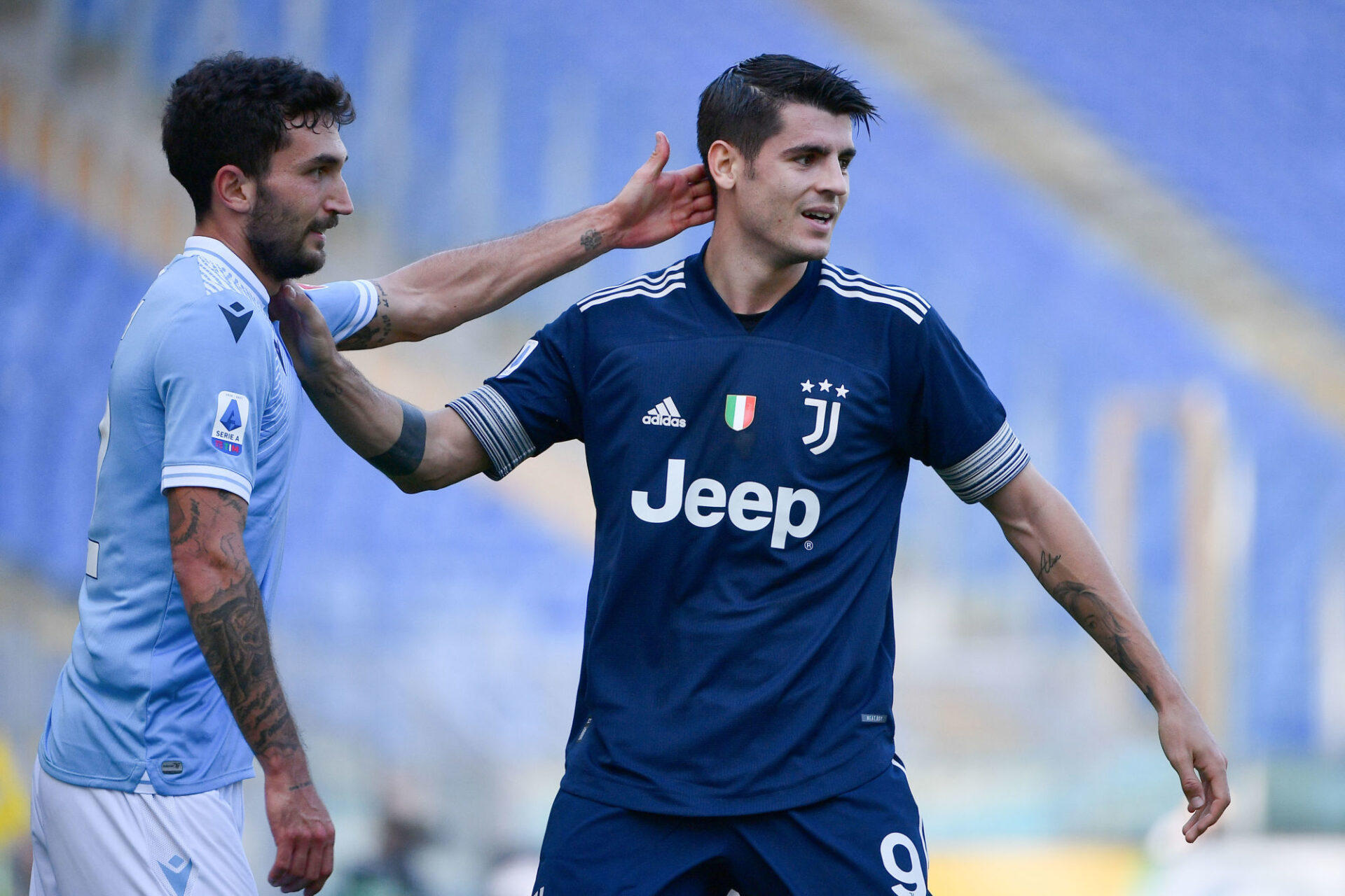 Le 8 novembre, la Lazio a aligné un joueur qui aurait dû être en isolement face à la Juventus d'Alvaro Morata. Icon Sport
