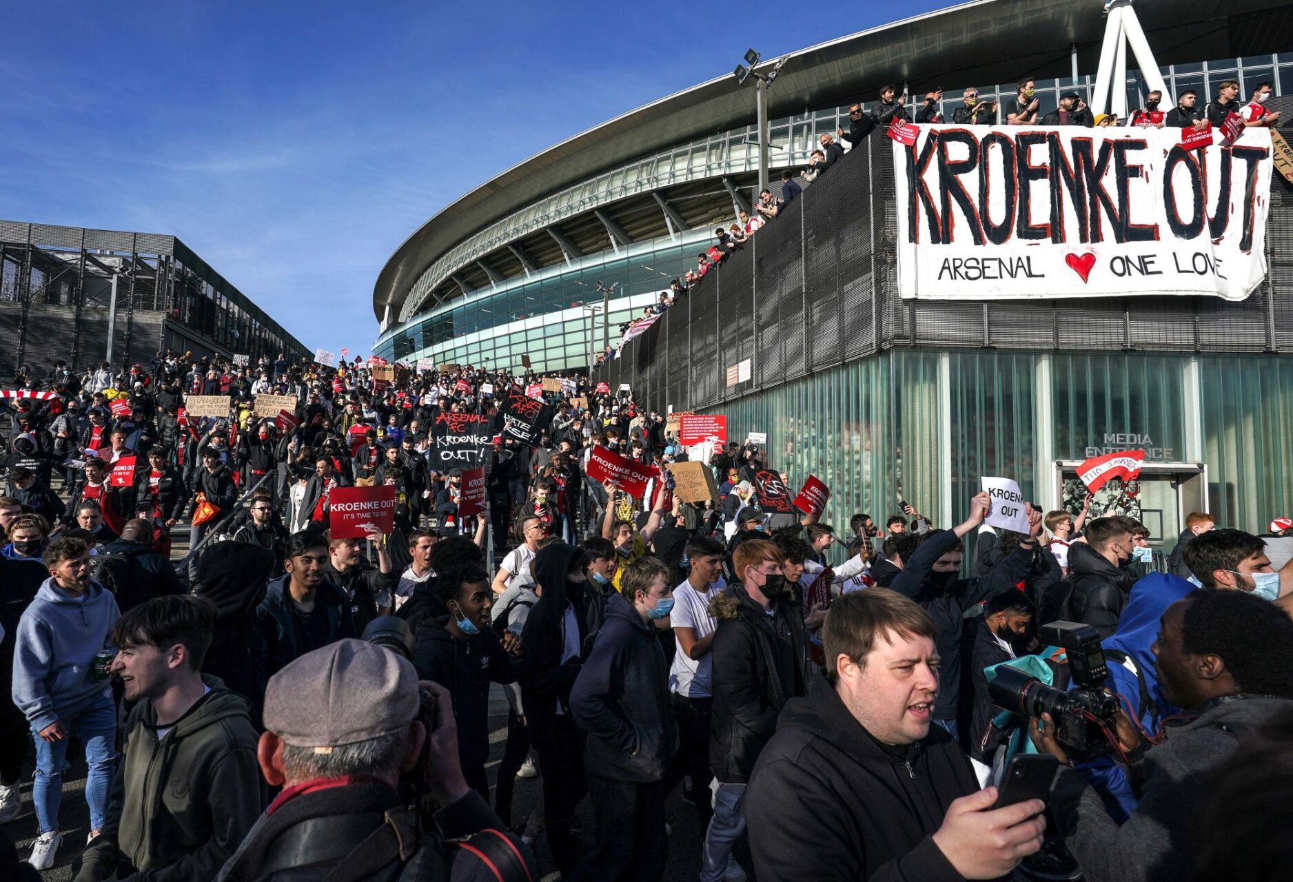 Les fans protestent contre l'actuel propri&eacute;taire d'Arsenal (Icon Sport)