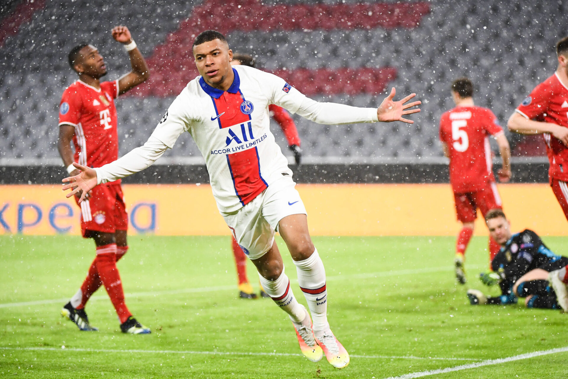 Kylian Mbapp&eacute; a encore marqu&eacute; face au Bayern. Icon Sport