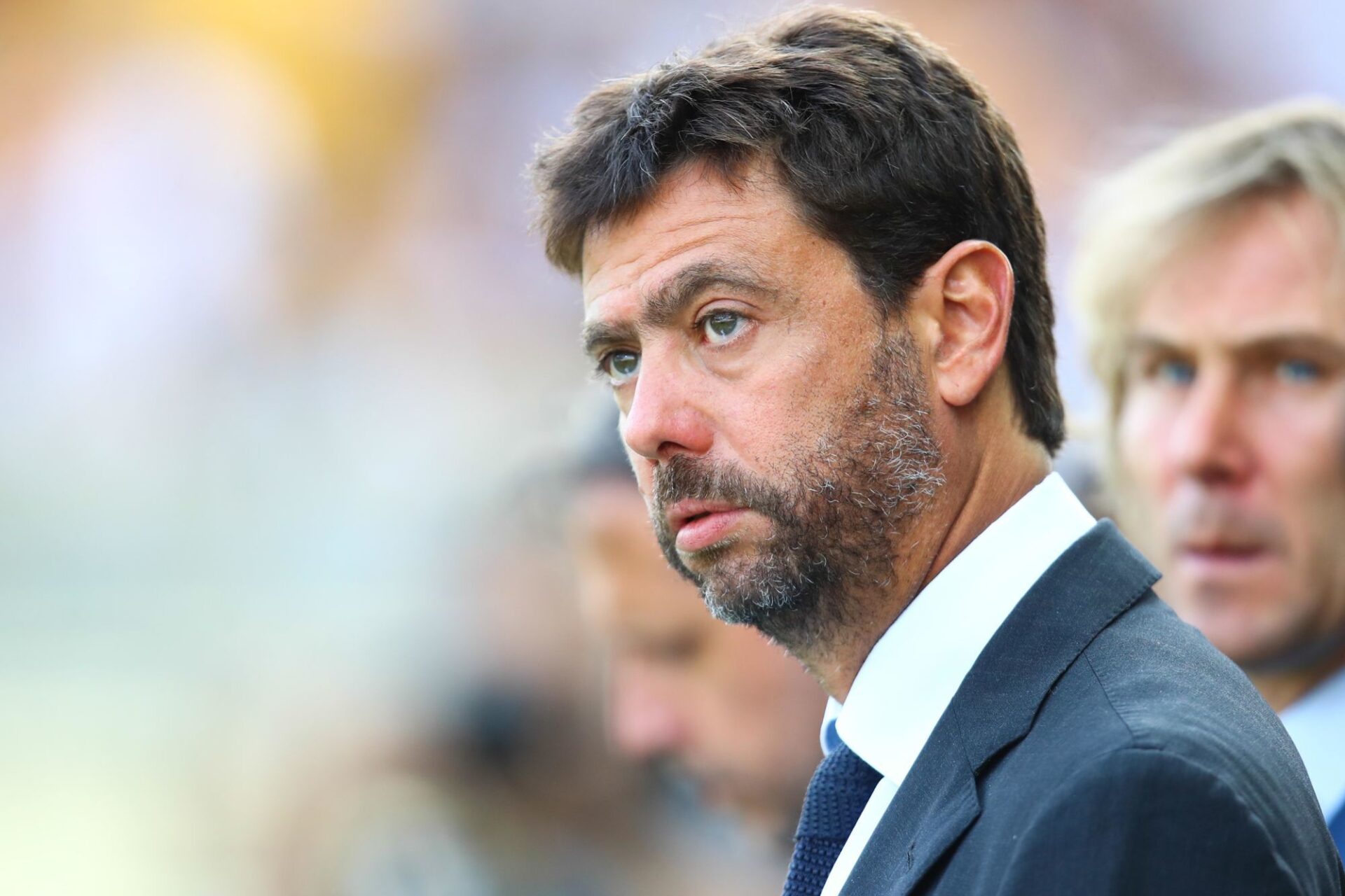 Andrea Agnelli, le pr&eacute;sident de la Juventus et leader de la Super League, est dans les cordes... Icon Sport