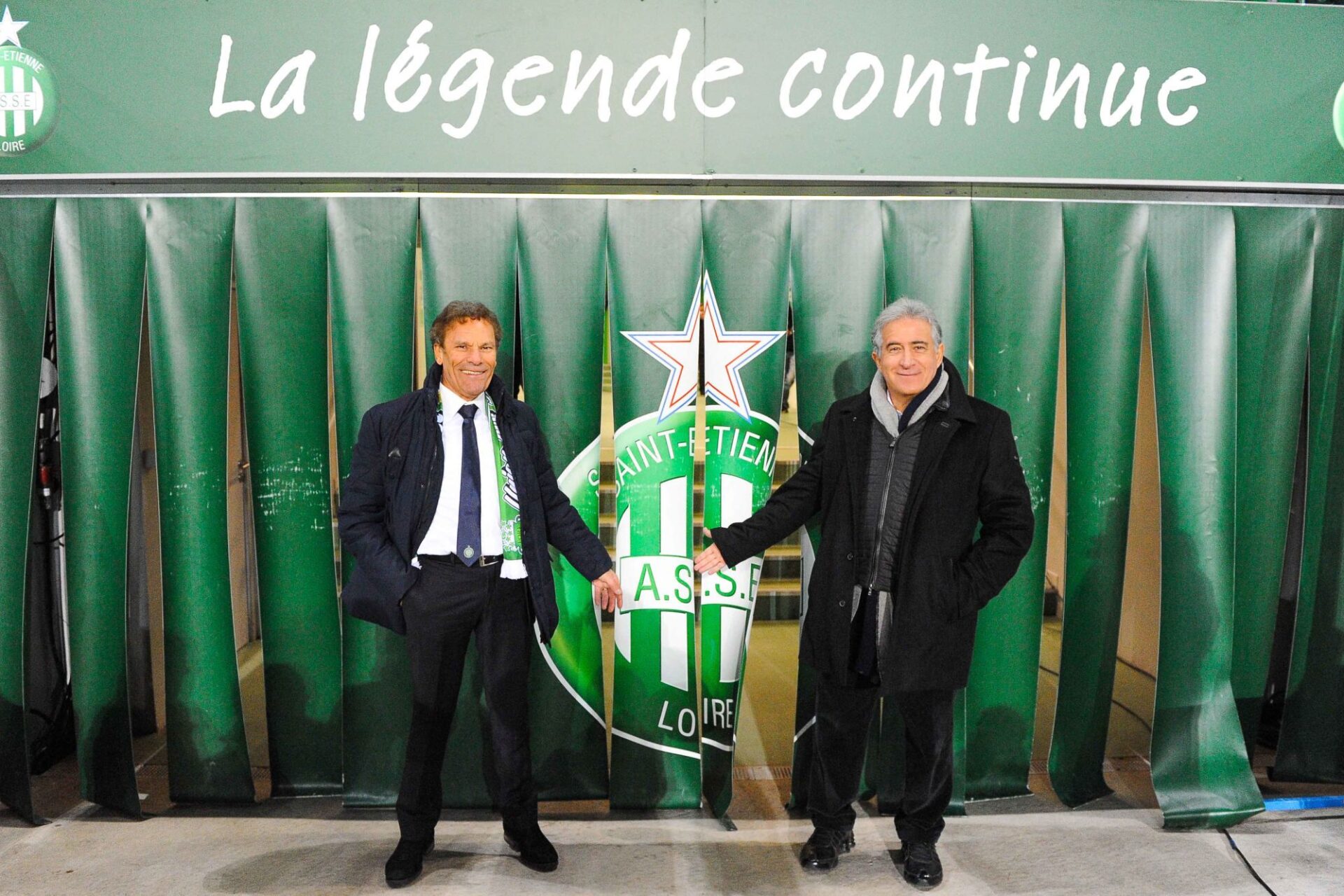 Roland Romeyer et Bernard Ca&iuml;azzo, les pr&eacute;sidents de Saint-Etienne. Icon Sport