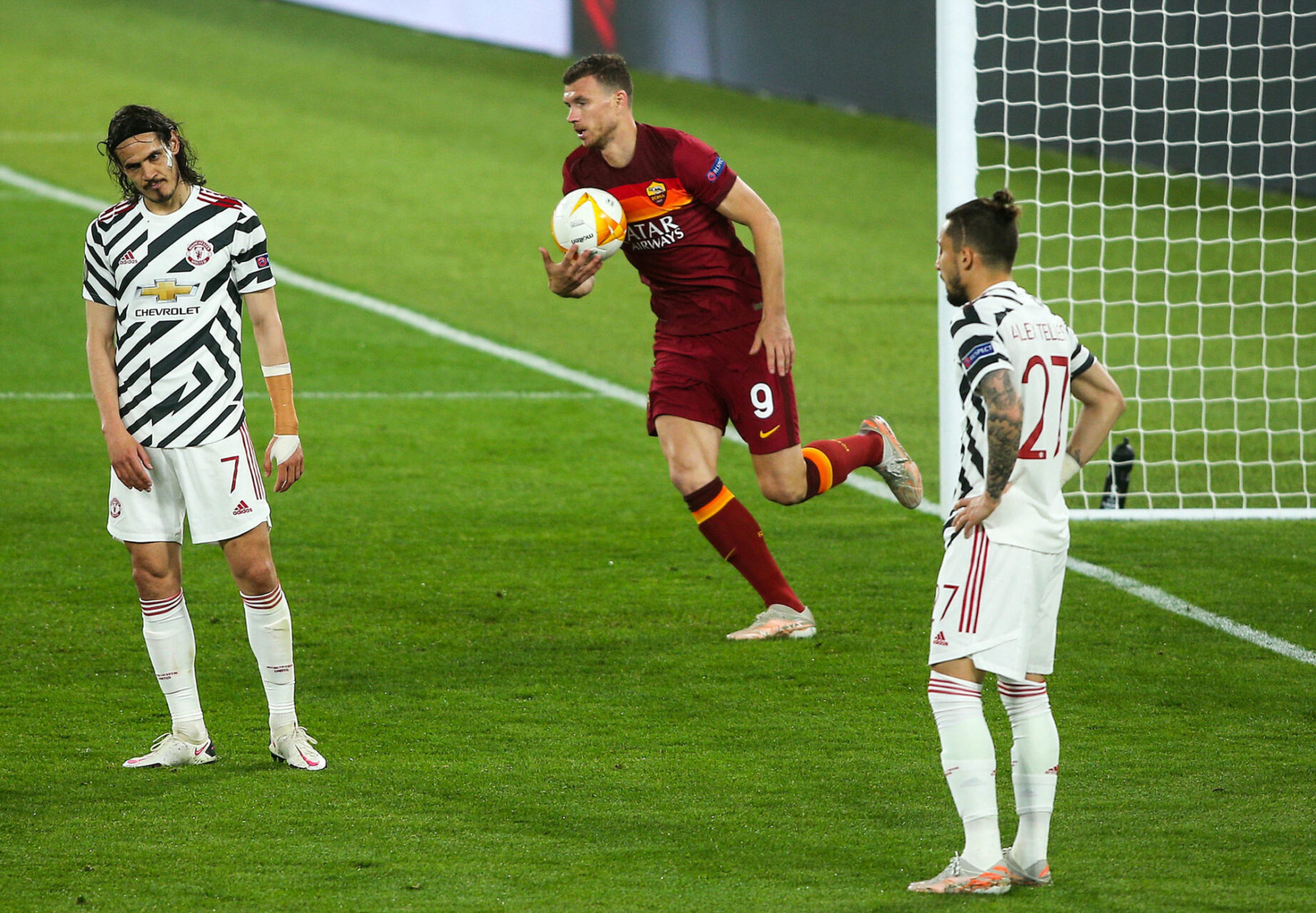 David De Gea a &eacute;t&eacute; g&eacute;ant contre la Roma. Icon Sport