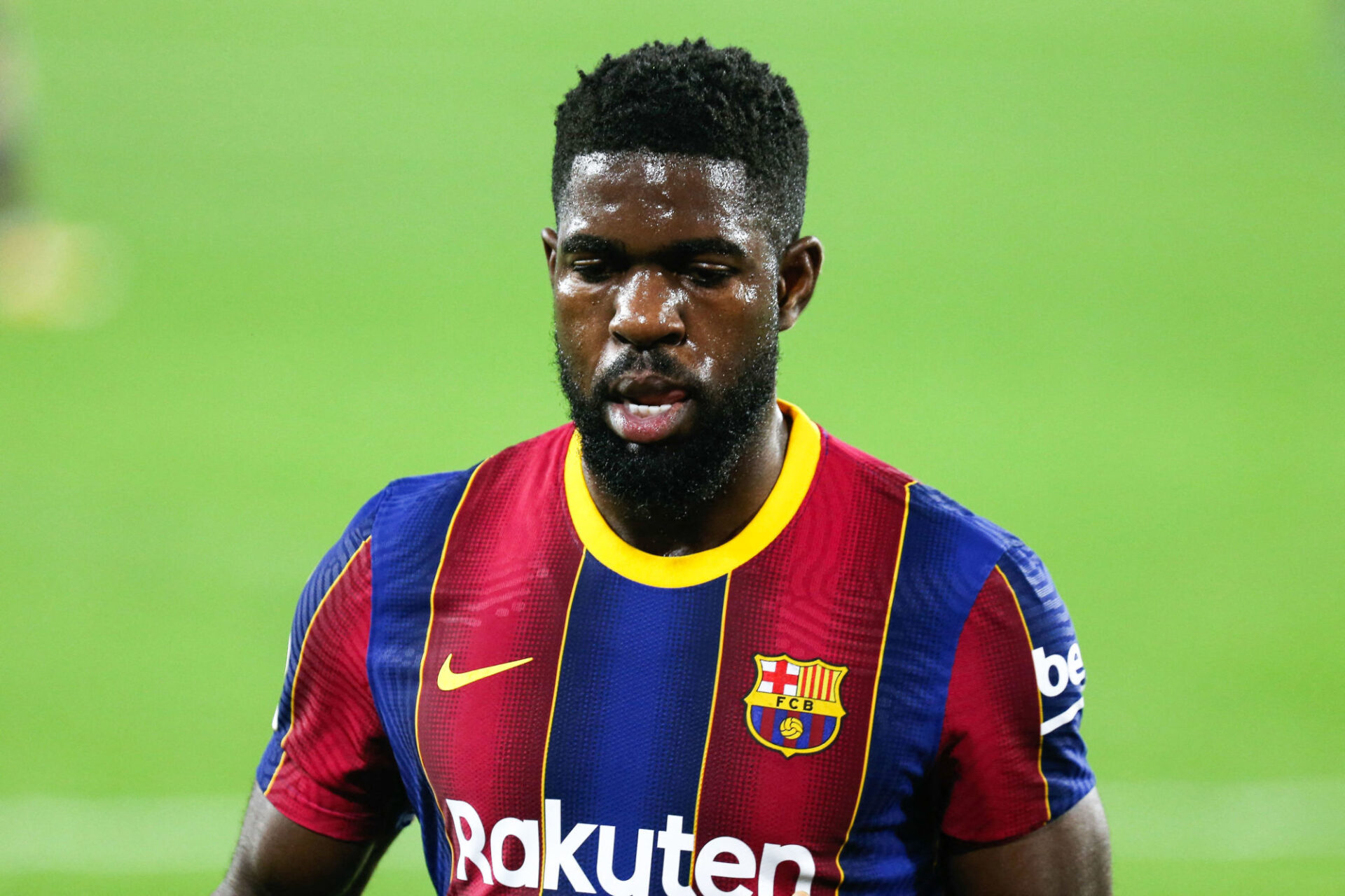 Le champion du monde Samuel Umtiti n'a jamais retrouv&eacute; son niveau au Bar&ccedil;a apr&egrave;s la Coupe du monde 2018. Icon Sport