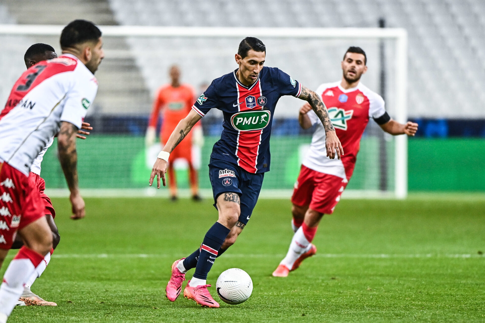 Di Maria a servi Mbappé sur le second but parisien contre Monaco (iconsport) Di Maria a servi Mbappé sur le second but parisien contre Monaco (iconsport)