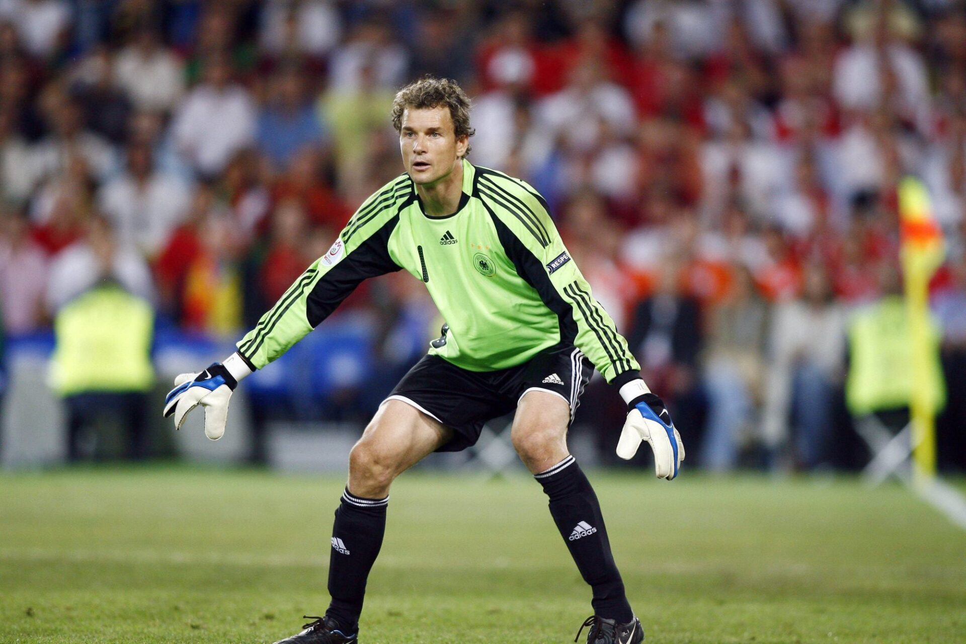 Jens Lehmann gardait encore les cages de l'Allemagne en quart de finale de l'Euro 2008. Icon Sport
