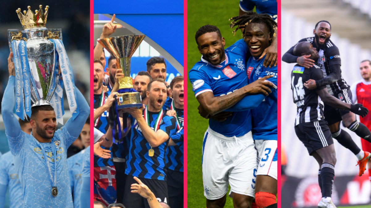 Walker, Eriksen, Defoe et Nkoudou ont tous remporté leur championnat respectif cette saison (iconsport)