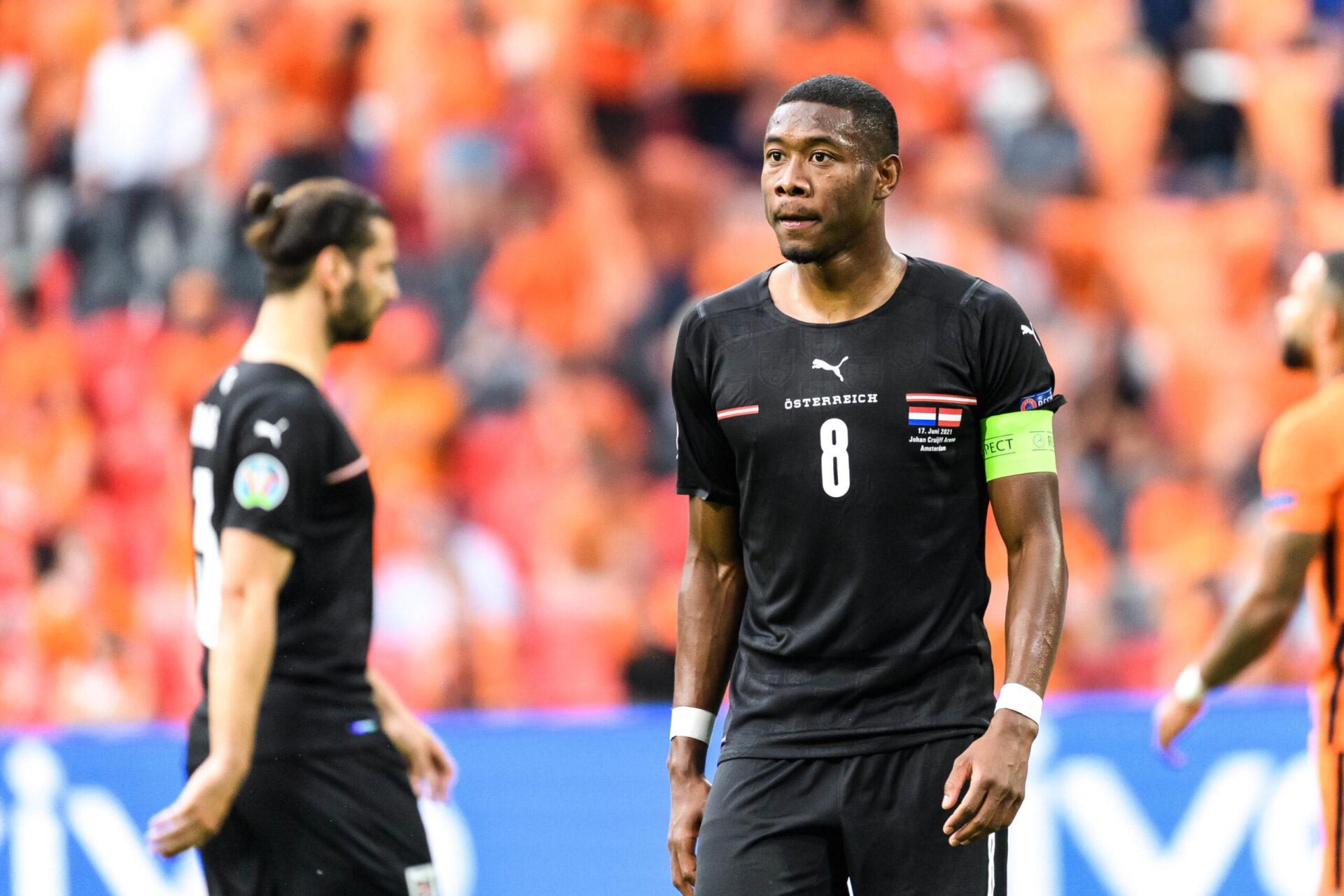 Aligné dans la défense centrale à 3 têtes, David Alaba a affiché de la fébrilité face aux Pays-Bas (iconsport)