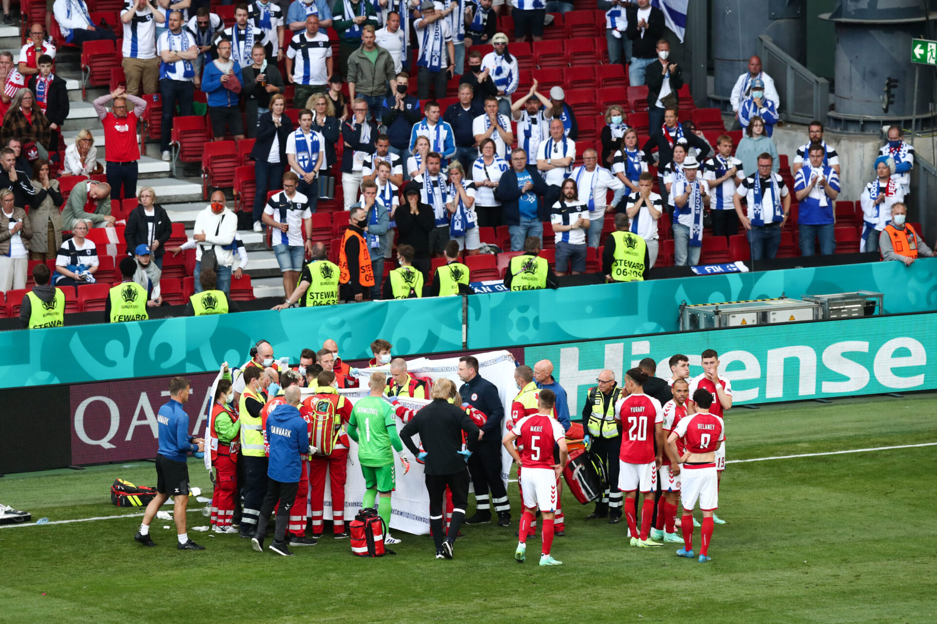Christian Eriksen a &eacute;t&eacute; victime d'un malaise face &agrave; la Finlande (iconsport)