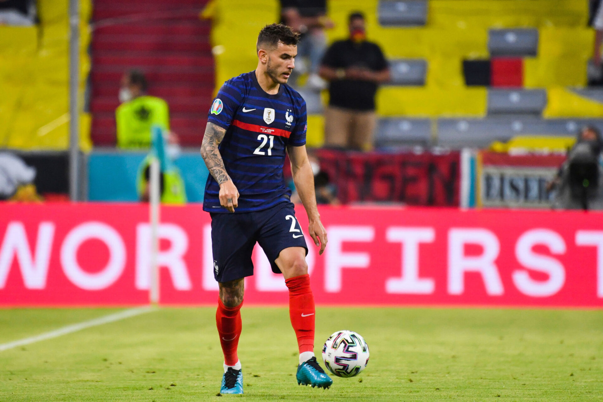 Lucas Hernandez devrait reprendre sa place dans le couloir gauche contre le Portugal. Icon Sport
