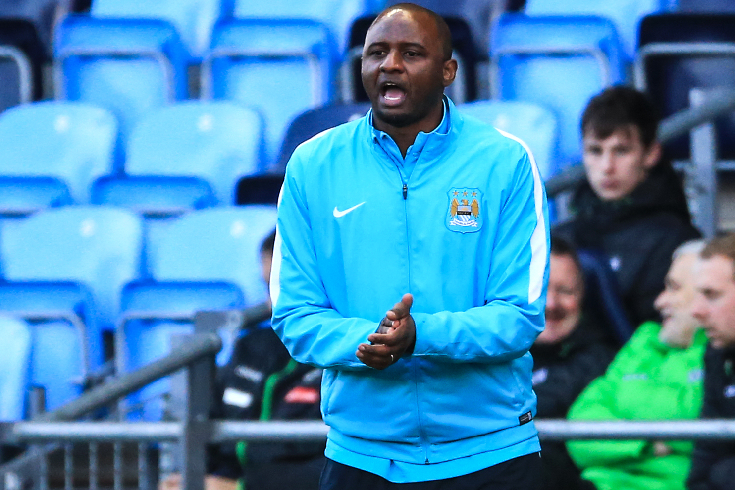 Patrick Vieira, &agrave; ses d&eacute;buts d'entra&icirc;neur avec la r&eacute;serve de Manchester City. Icon Sport