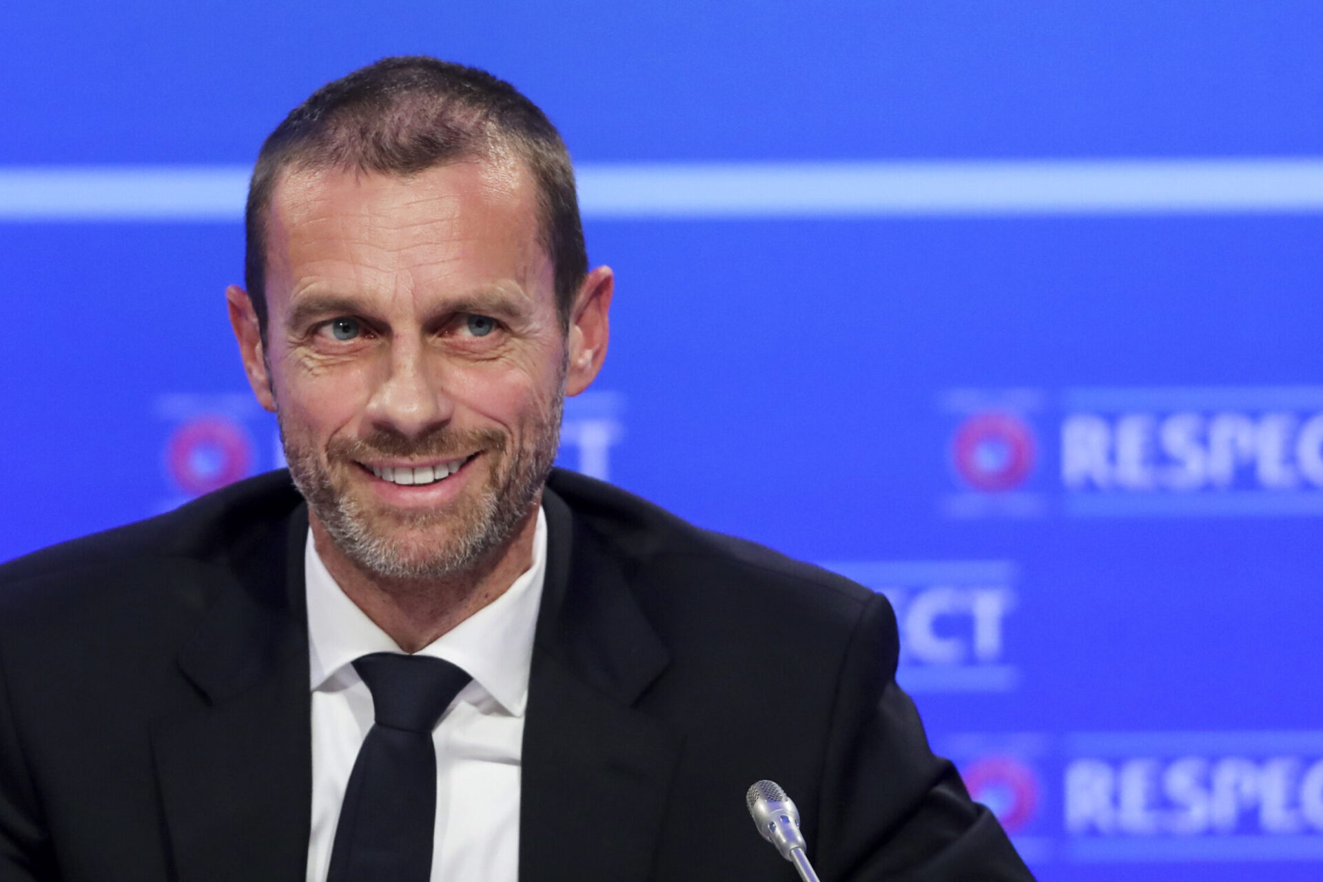 Aleksander Ceferin et l'UEFA suspendent la proc&eacute;dure contre le FC Barcleone, le Real Madrid et la Juventus. Icon Sport