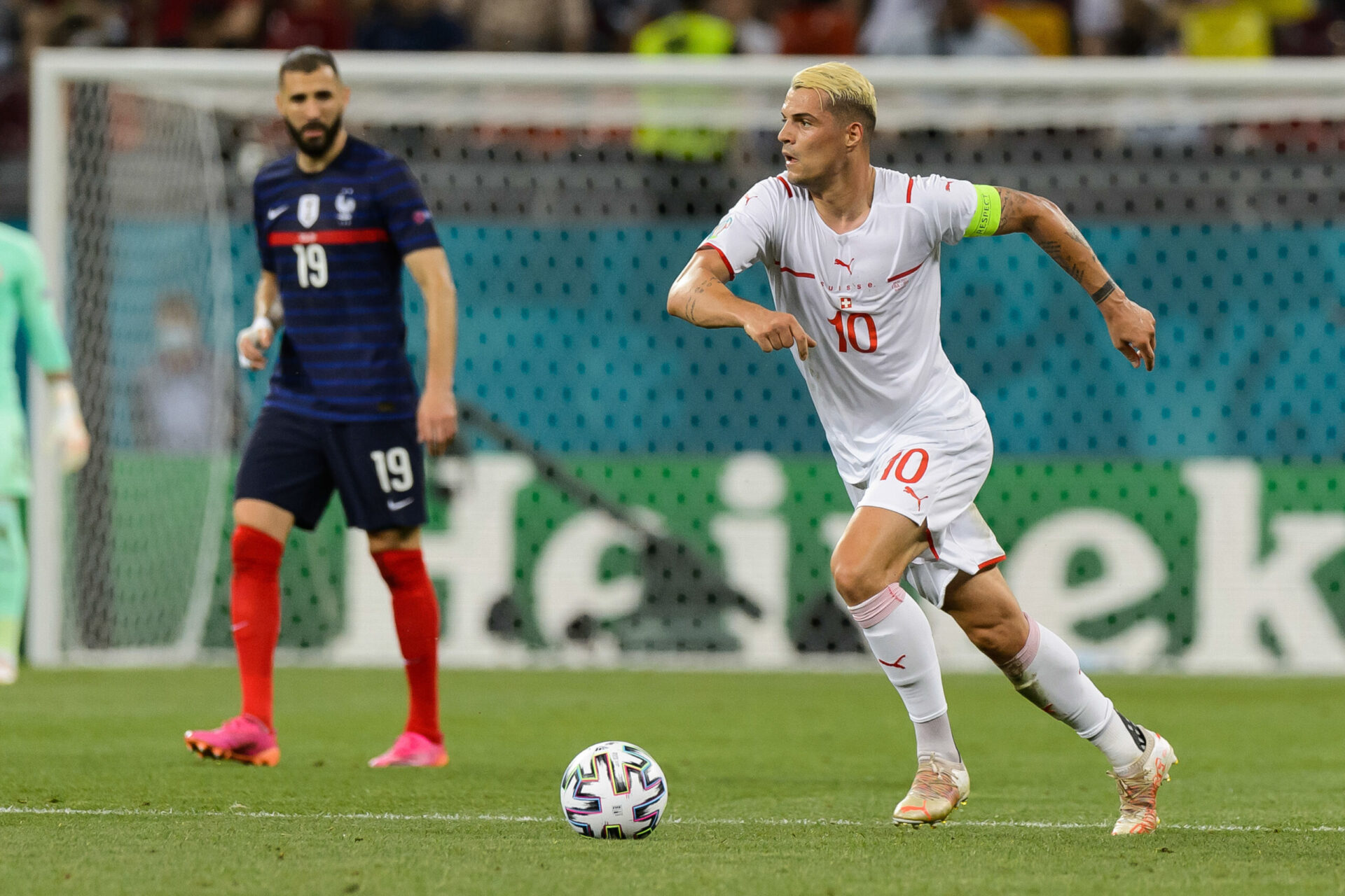 Granit Xhaka and Switzerland pulled off a feat by eliminating the French team from Euro 2020. Icon Sport