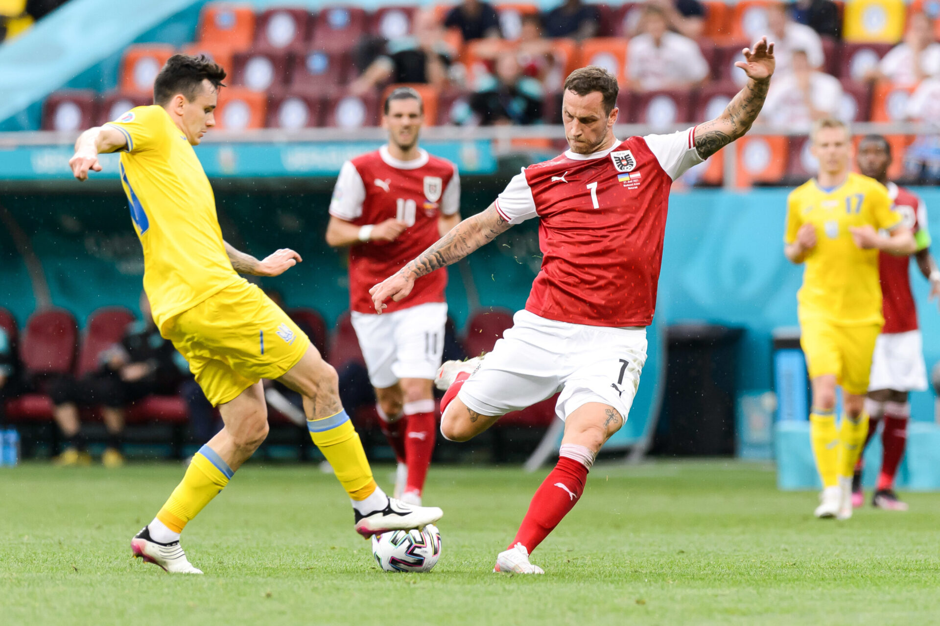 Marko Arnautovic était titulaire avec l'Autriche face à l'Ukraine. Icon Sport