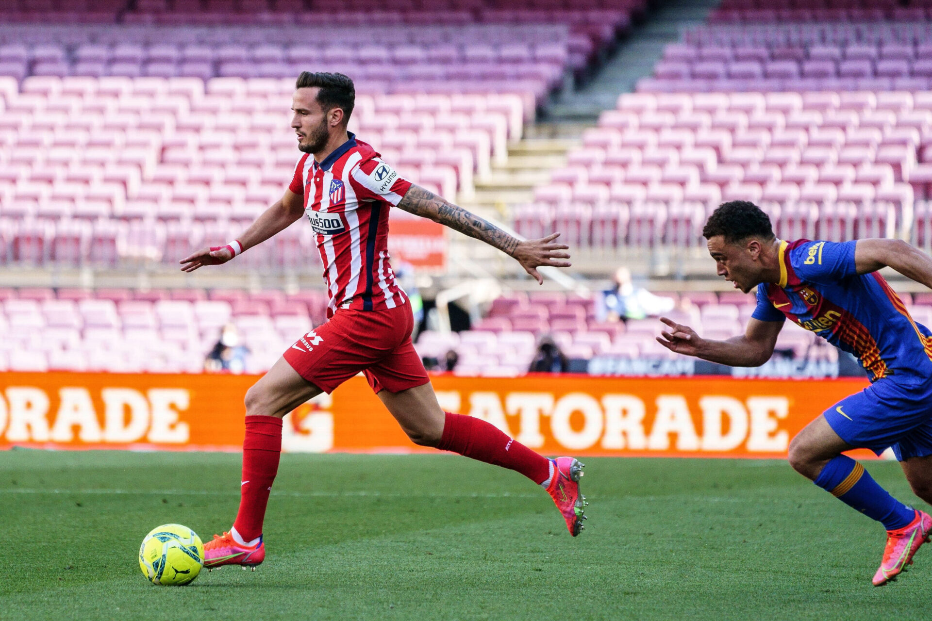 Sa&uacute;l a disput&eacute; 337 matchs avec l'Atl&eacute;tico Madrid depuis son arriv&eacute; du centre de formation du Real Madrid (iconsport)