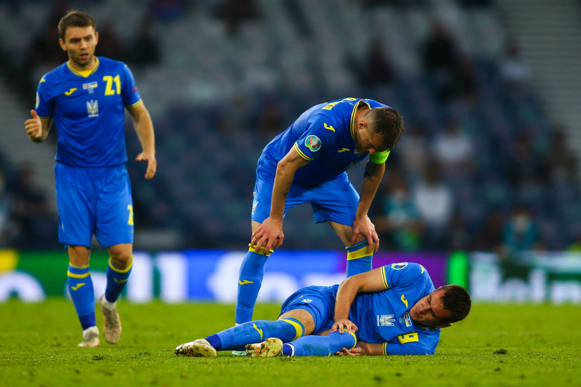 Andre&iuml; Chevtchenko peut d&eacute;j&agrave; &ecirc;tre fier de son parcours avec l'Ukraine, quart de finaliste de l'Euro 2020 avant d'affronter l'Angleterre. Icon Sport