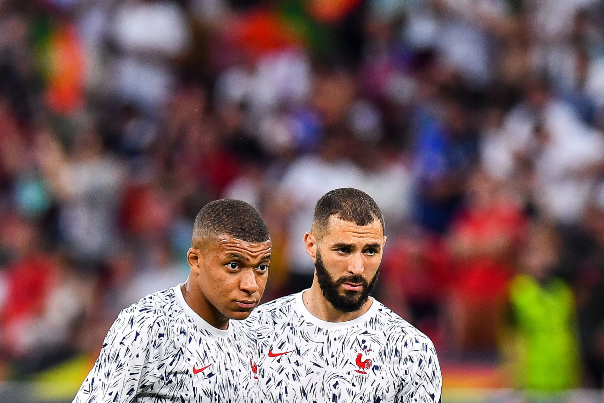 Les Bleus de Kylian Mbapp&eacute; et Karim Benzema ont rendez-vous avec la Suisse, ce lundi 28 juin. Icon SPort