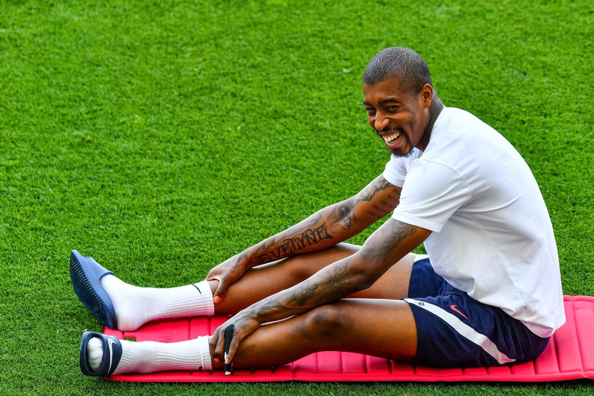 Presnel Kimpembe est apparu souriant et confiant en conférence de presse. Icon Sport Presnel Kimpembe est apparu souriant et confiant en conférence de presse. Icon Sport