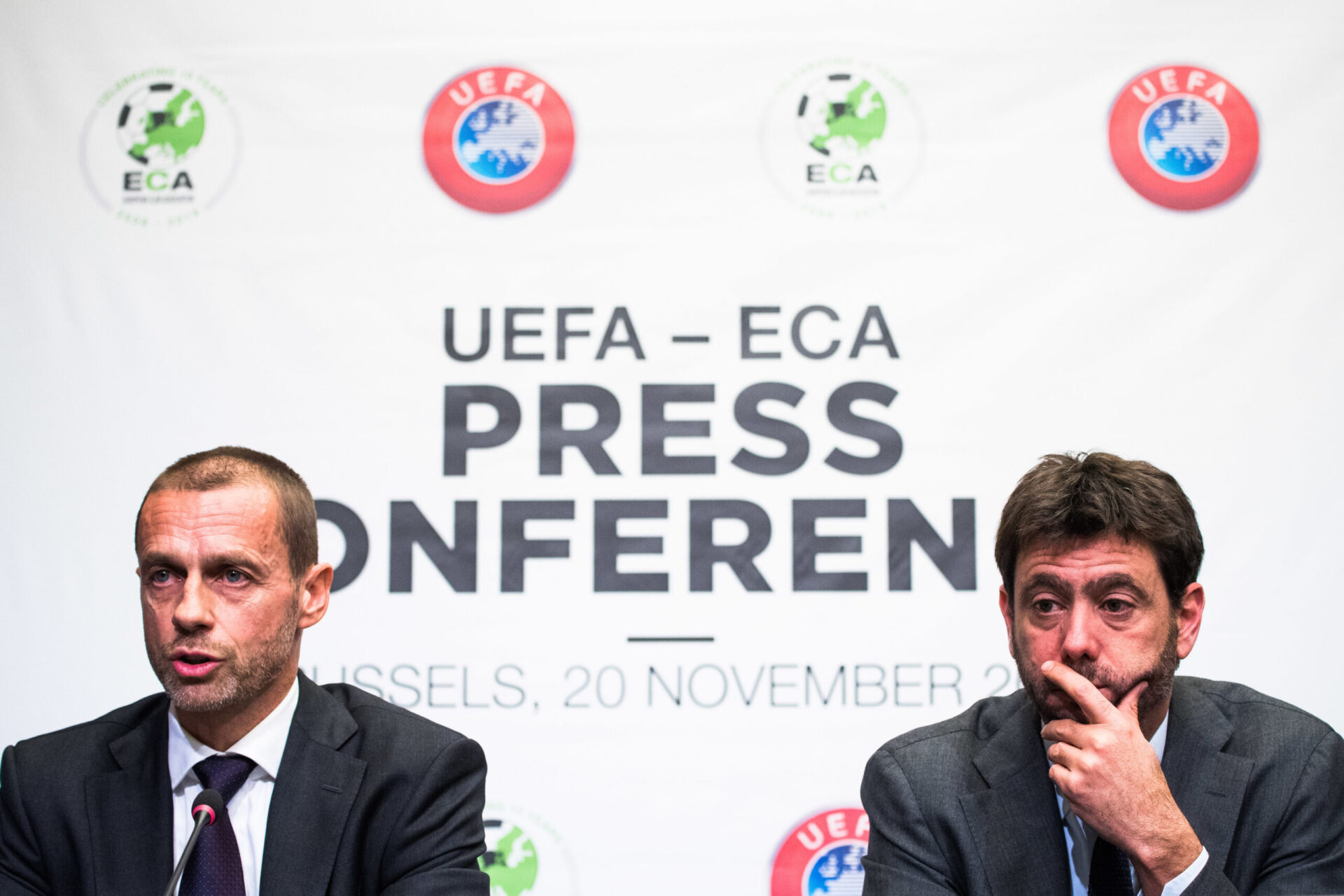 Agnelli le répète, la Super League est "un cri d'alarme" (iconsport) Agnelli le répète, la Super League est "un cri d'alarme" (iconsport)