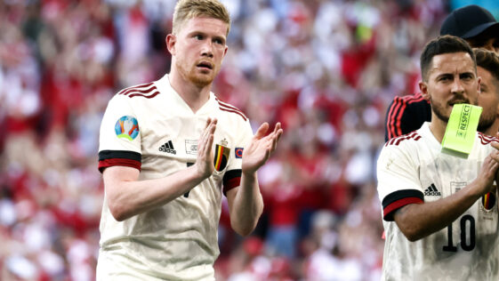 Kevin De Bruyne n'a pas voulu célébrer son but face au Danemark (iconsport)
