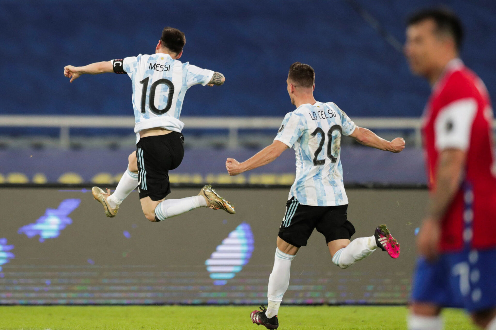 Lionel Messi avait pourtant ouvert le score d'un superbe coup franc pour l'Argentine contre le Chili. Icon Sport