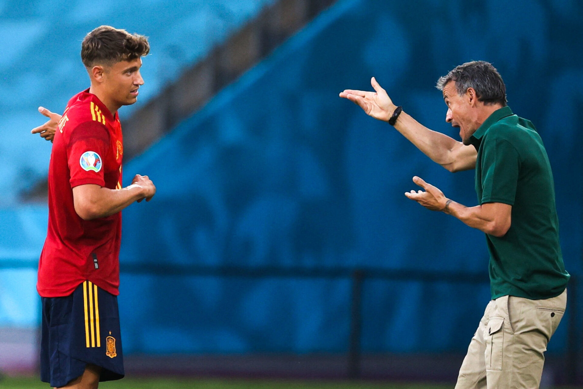 Luis Enrique semble avoir du mal &agrave; faire passer ses consignes aupr&egrave;s de Marcos Llorente. Icon Sport