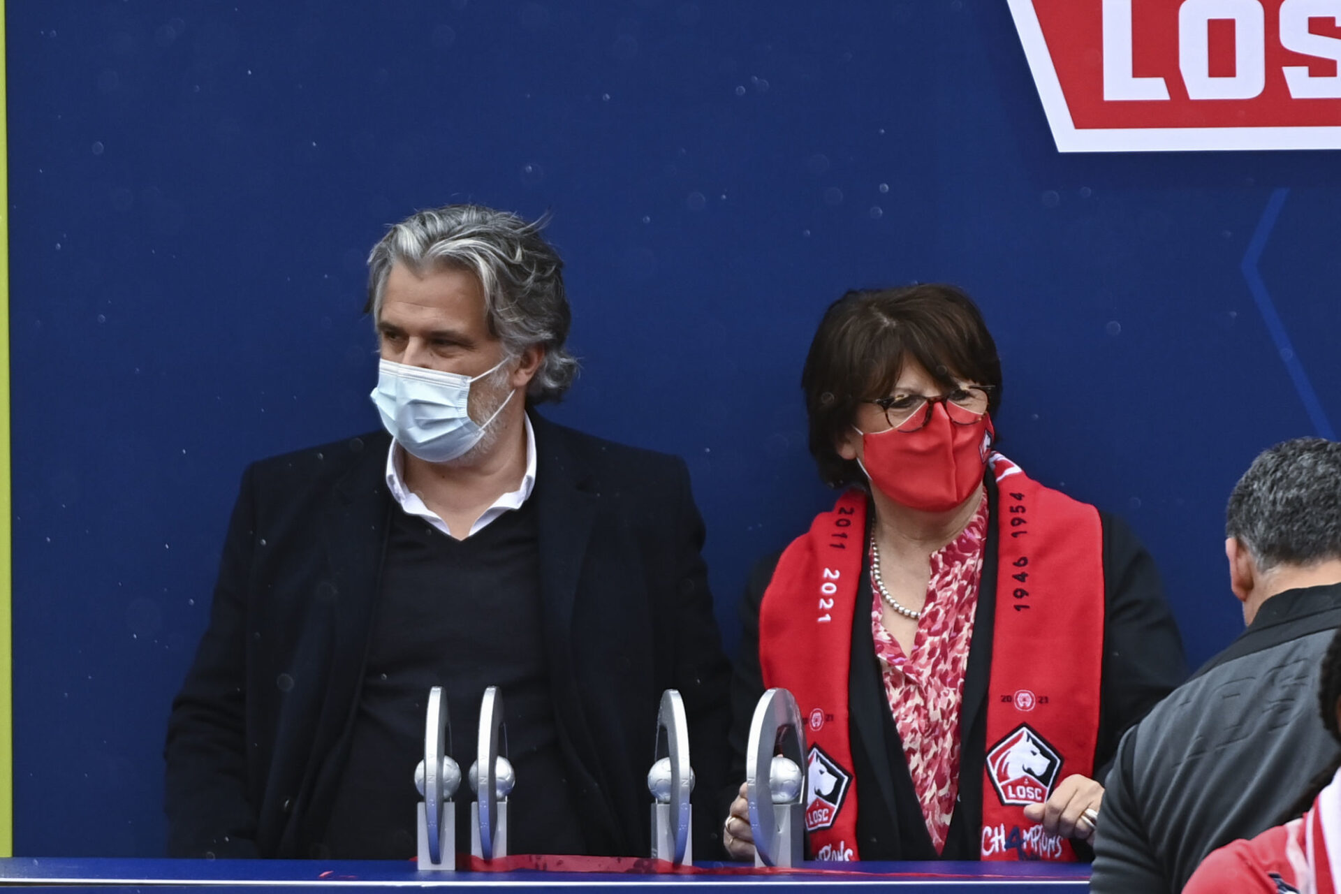 Vincent Labrune, le pr&eacute;sident de la LFP, &eacute;tait &agrave; Lille, le 24 mai dernier, pour assister &agrave; la c&eacute;r&eacute;monie de remise du troph&eacute;e de la Ligue 1 au LOSC, la saison derni&egrave;re. Icon Sport