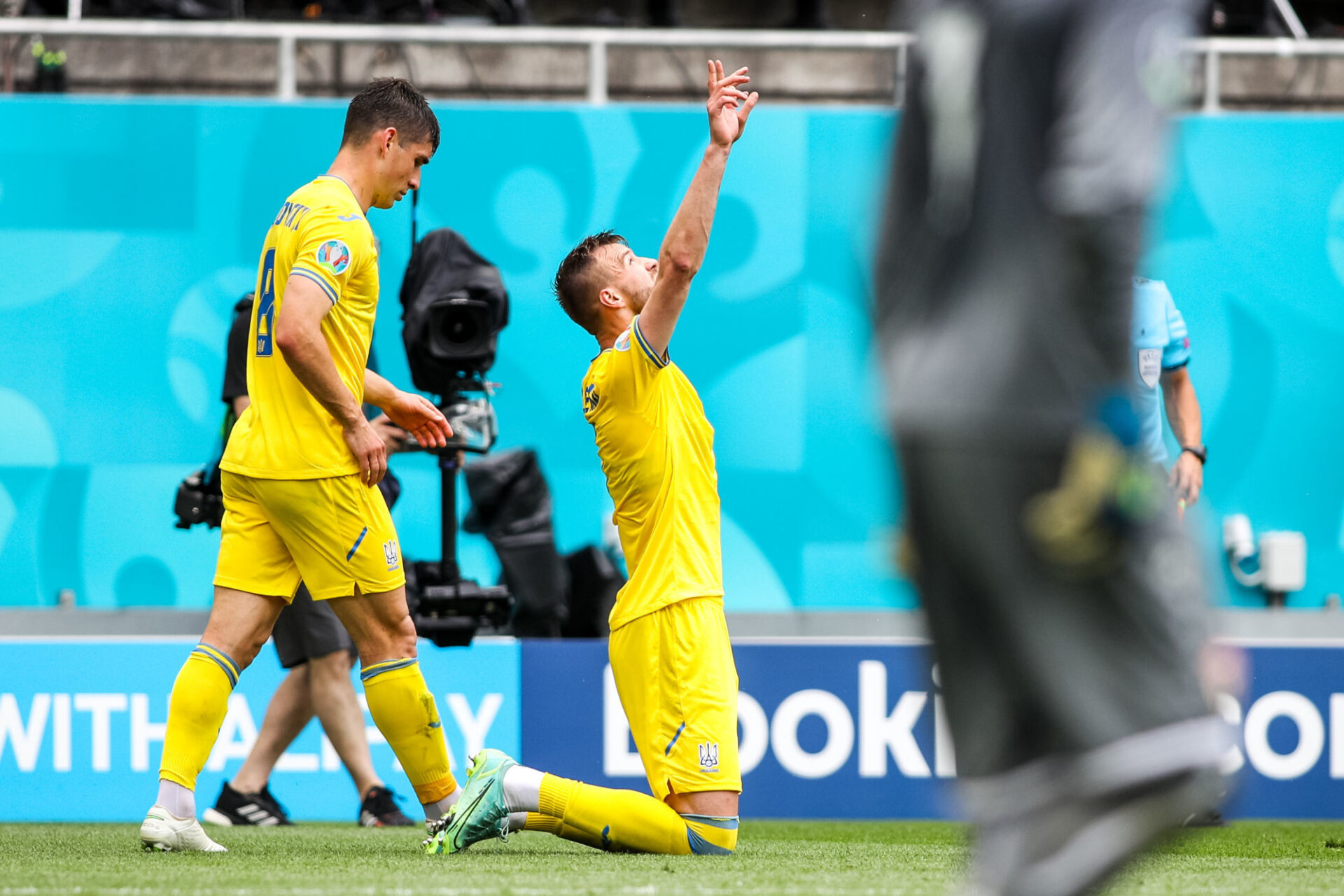 L'Ukraine a d&eacute;marr&eacute; tr&egrave;s fort, mais a lev&eacute; le pied apr&egrave;s la pause face &agrave; la Mac&eacute;doine du Nord. Icon Sport