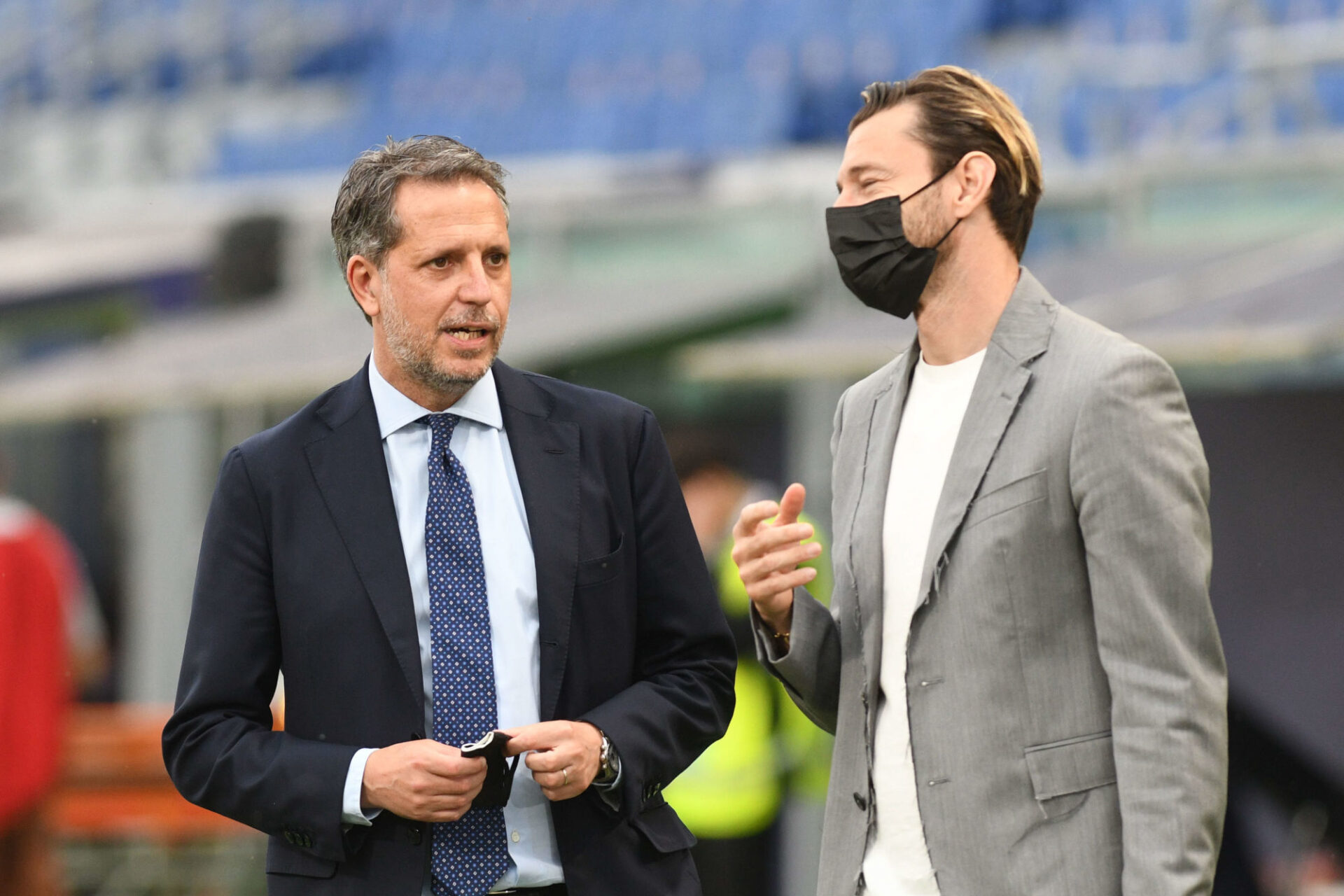 Fabio Paratici (&agrave; gauche), le nouveau directeur sportif de Tottenham, &eacute;tait d&eacute;j&agrave; int&eacute;ress&eacute; par Nuno Esp&iacute;rito Santo lorsqu'il officiait &agrave; la Juventus. Icon Sport