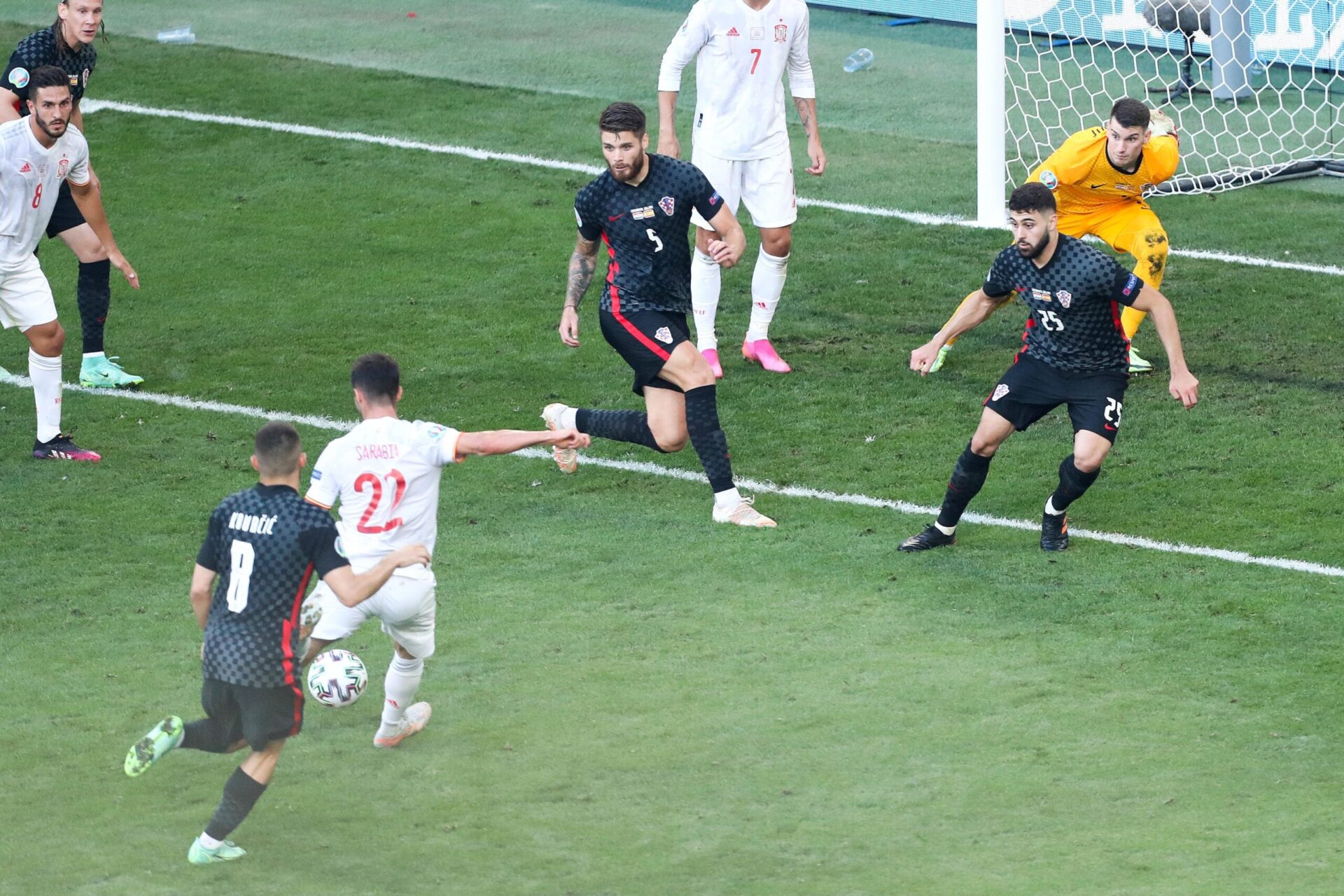 Morata a manqué une belle occasion de marquer face à la Croatie. Icon Sport Morata a manqué une belle occasion de marquer face à la Croatie. Icon Sport