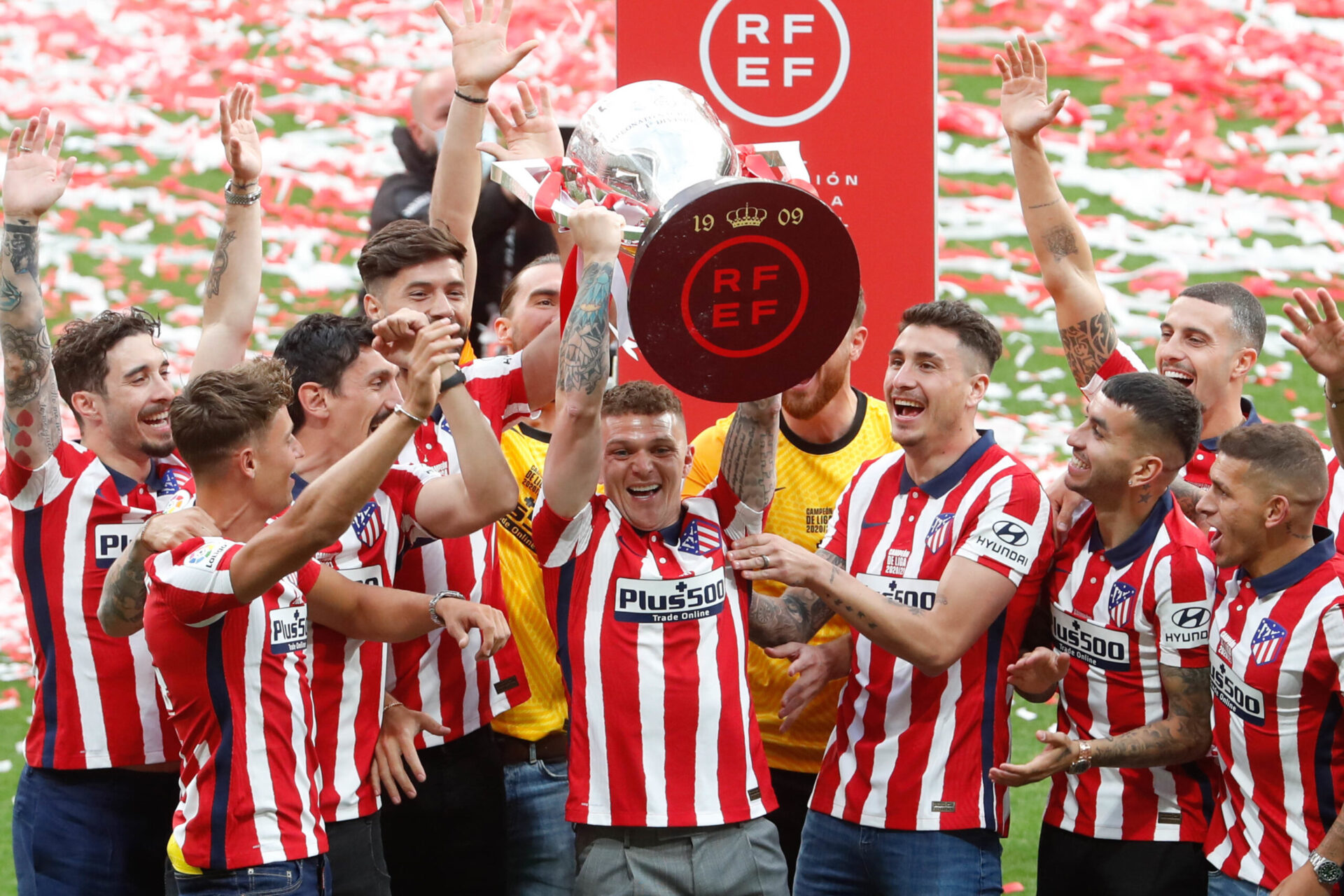 Kieran Trippier a remporté le championnat d'Espagne avec l'Atlético de Madrid cette année (iconsport)