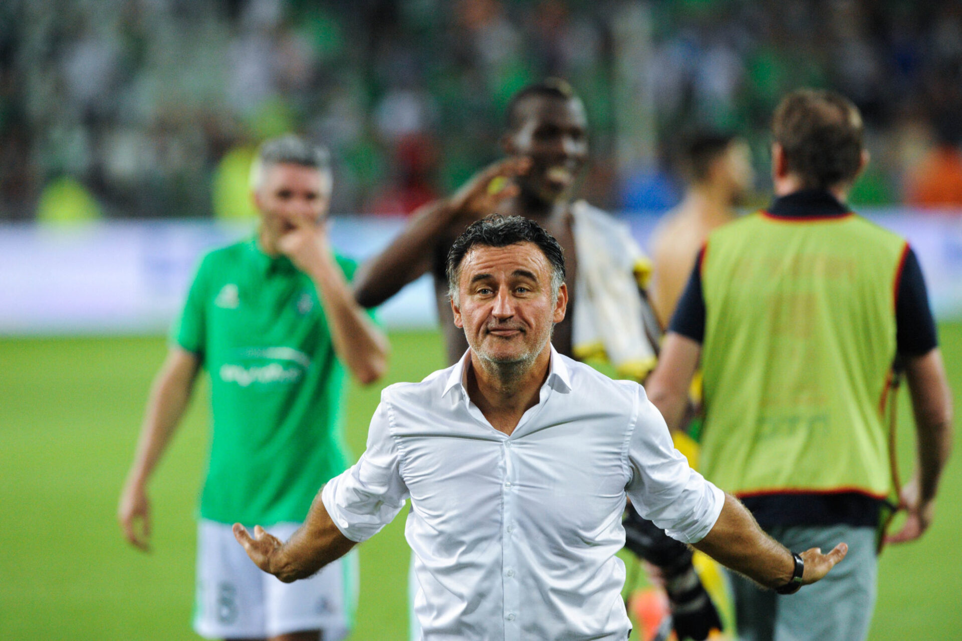Christophe Galtier a ramen&eacute; les Verts sur la voie du succ&egrave;s, avec un titre en Coupe de la Ligue 2013. Icon Sport