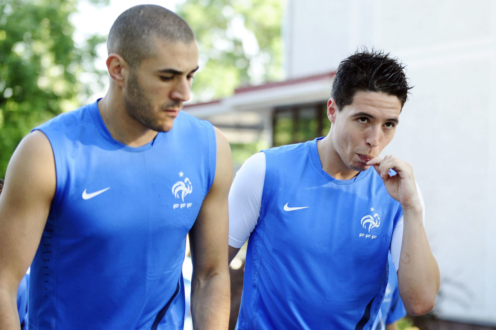 Karim Benzema et Samir Nasri en 2012 avec l'équipe de France. Icon Sport