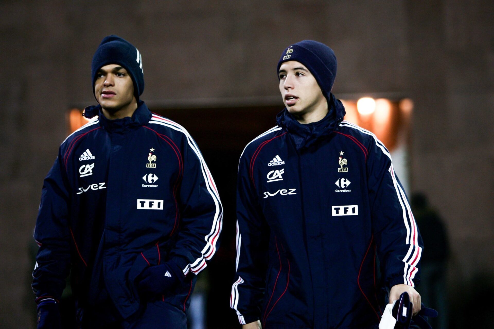 Hatem Ben Arfa et Samir Nasri en 2007, pour leurs débuts en équipe de France. Icon Sport