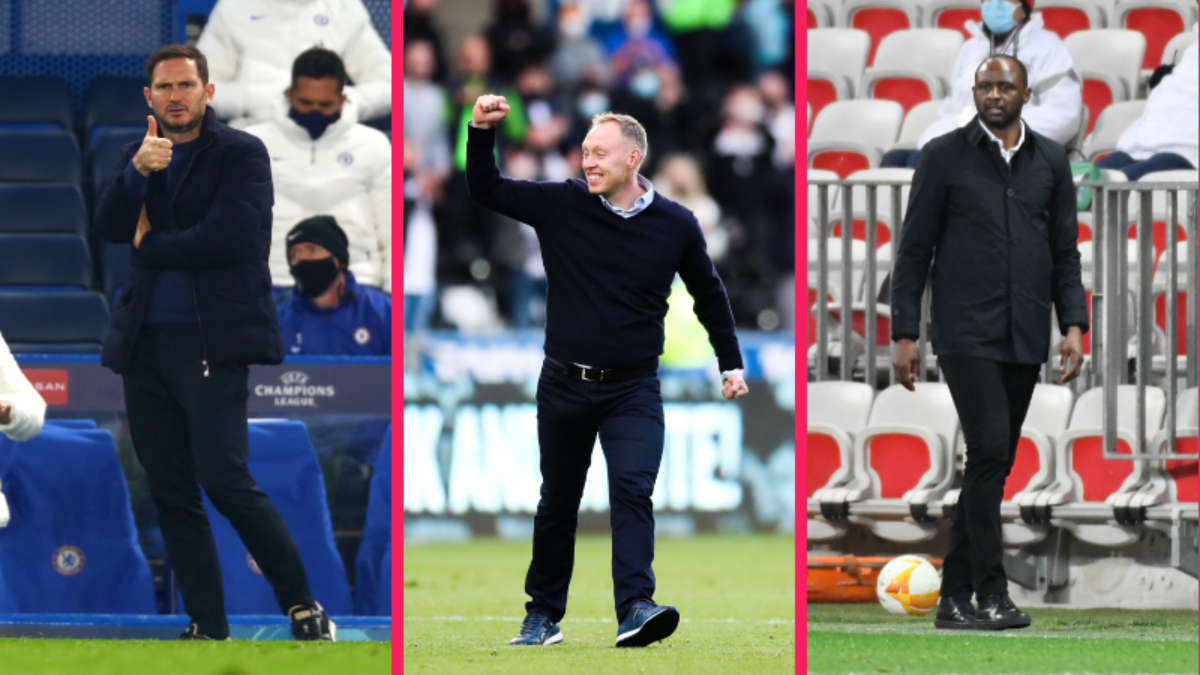 Frank Lampard, Steve Cooper et Patrick Vieira auraient été envisagés comme potentiels coach par Palace avant Favre (iconsport) Frank Lampard, Steve Cooper et Patrick Vieira auraient été envisagés comme potentiels coach par Palace avant Favre (iconsport)