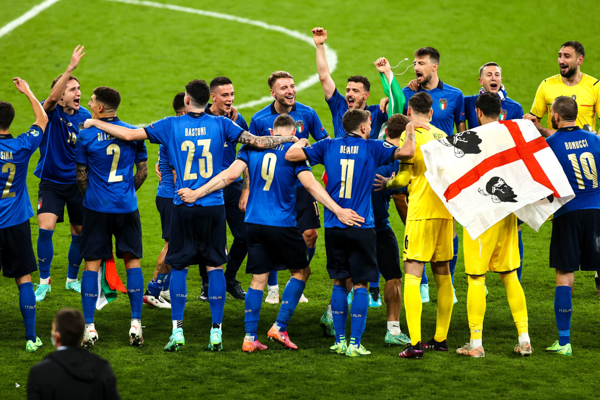 L'Italie, championne d'Europe après avoir battu l'Angleterre aux tirs au but. Icon Sport
