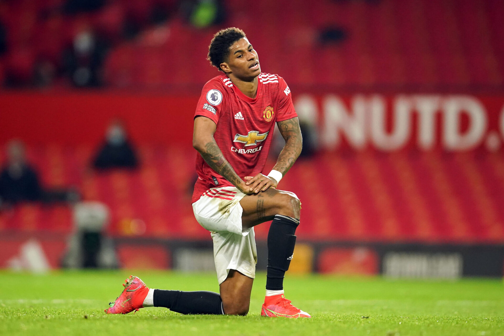 Marcus Rashford portant le maillot de Manchester United (Icon Sport)