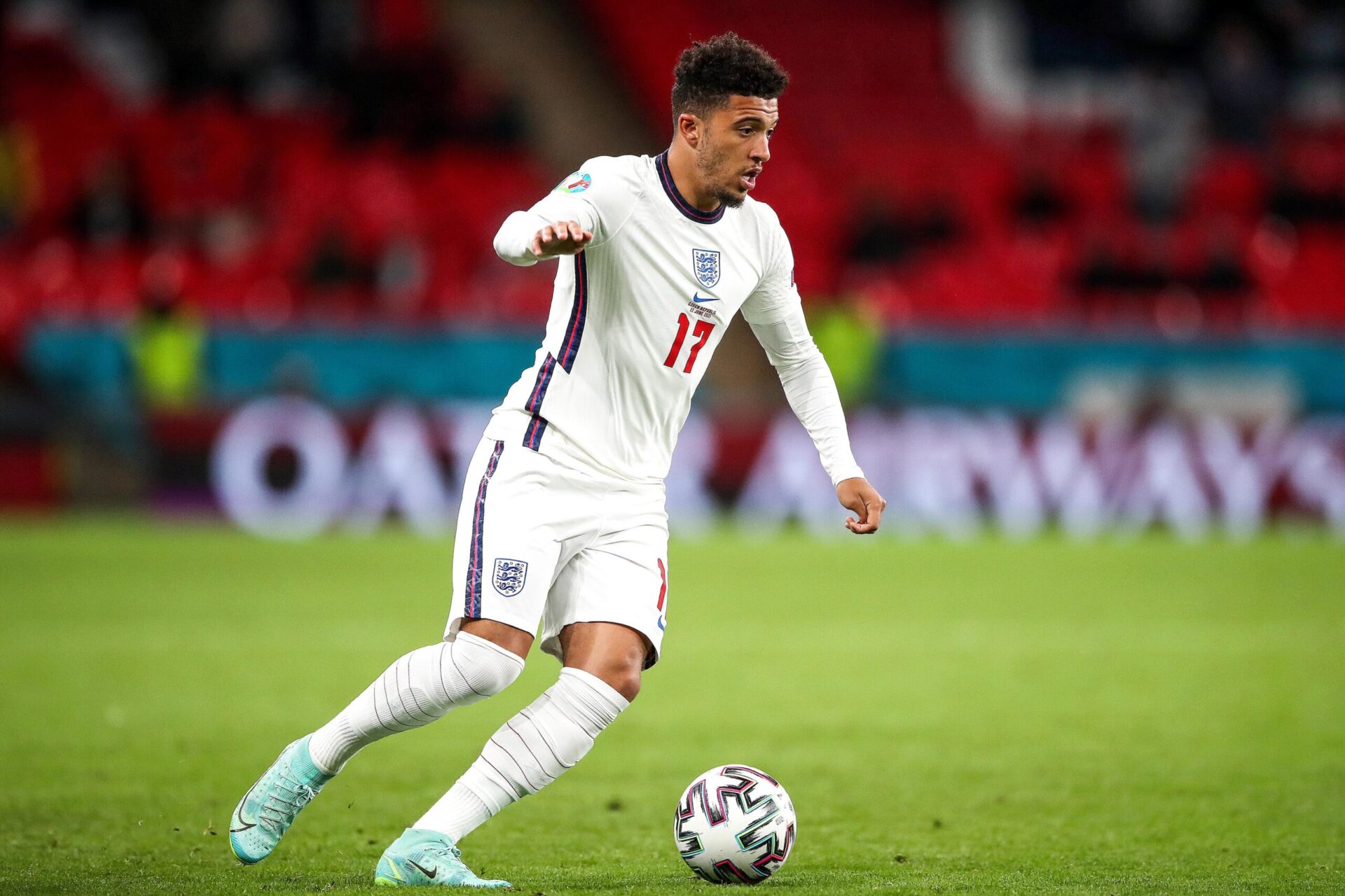 Actuellement à l'Euro avec la sélection anglaise, Jadon Sancho ne retrouvera par le Borussia Dortmund après la compétition (iconsport)