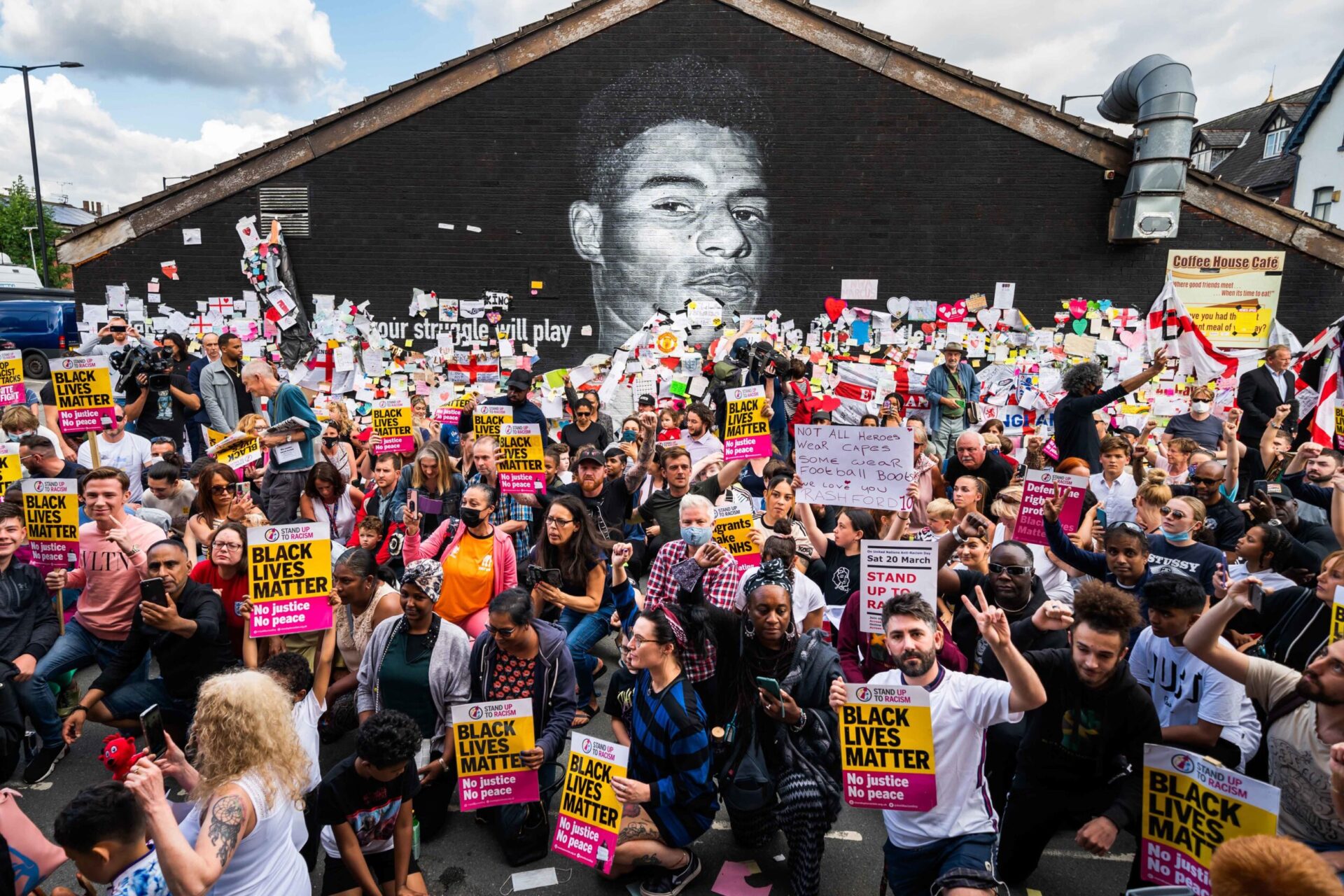 Rashford, soutenu par ses nombreux supporters chez lui, à Manchester. Icon Sport