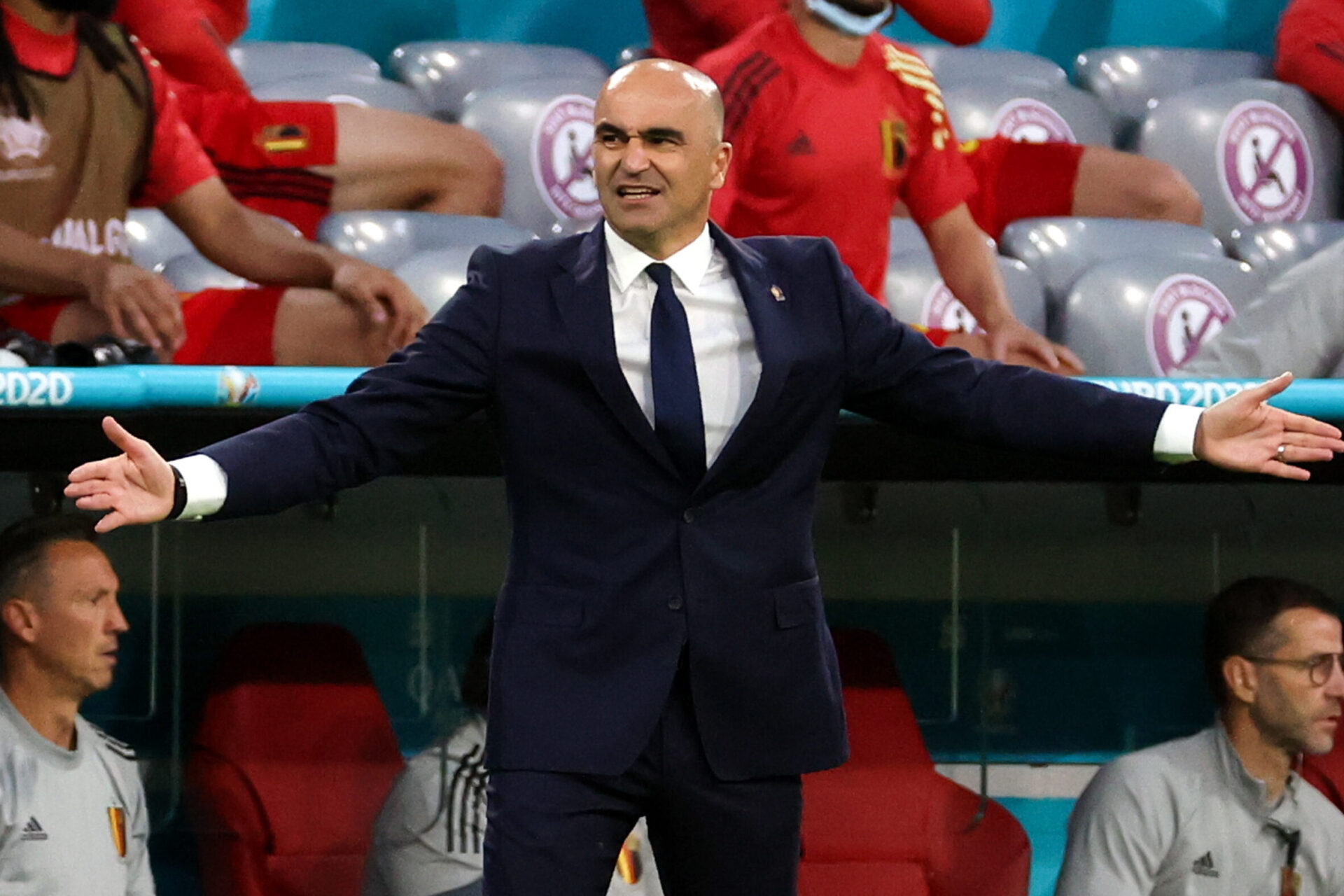 Roberto Martinez s'est dit fier de ses joueurs apr&egrave;s l'&eacute;limination contre l'Italie. (iconsport)