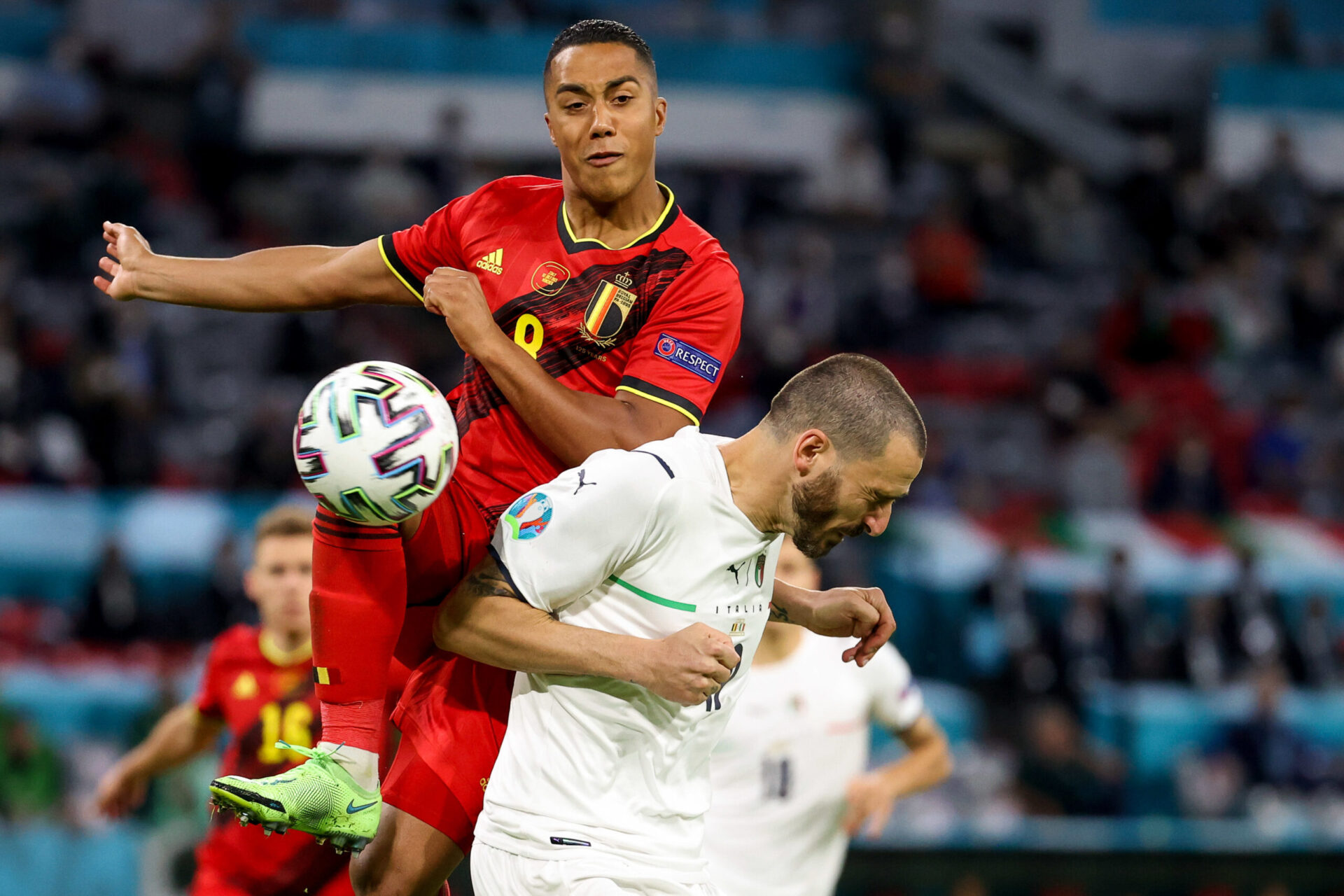 Leonardo Bonucci a apprécié la prestation de l'Italie face à la Belgique et notamment les valeurs affichées par la Squadra Azzura (iconsport)