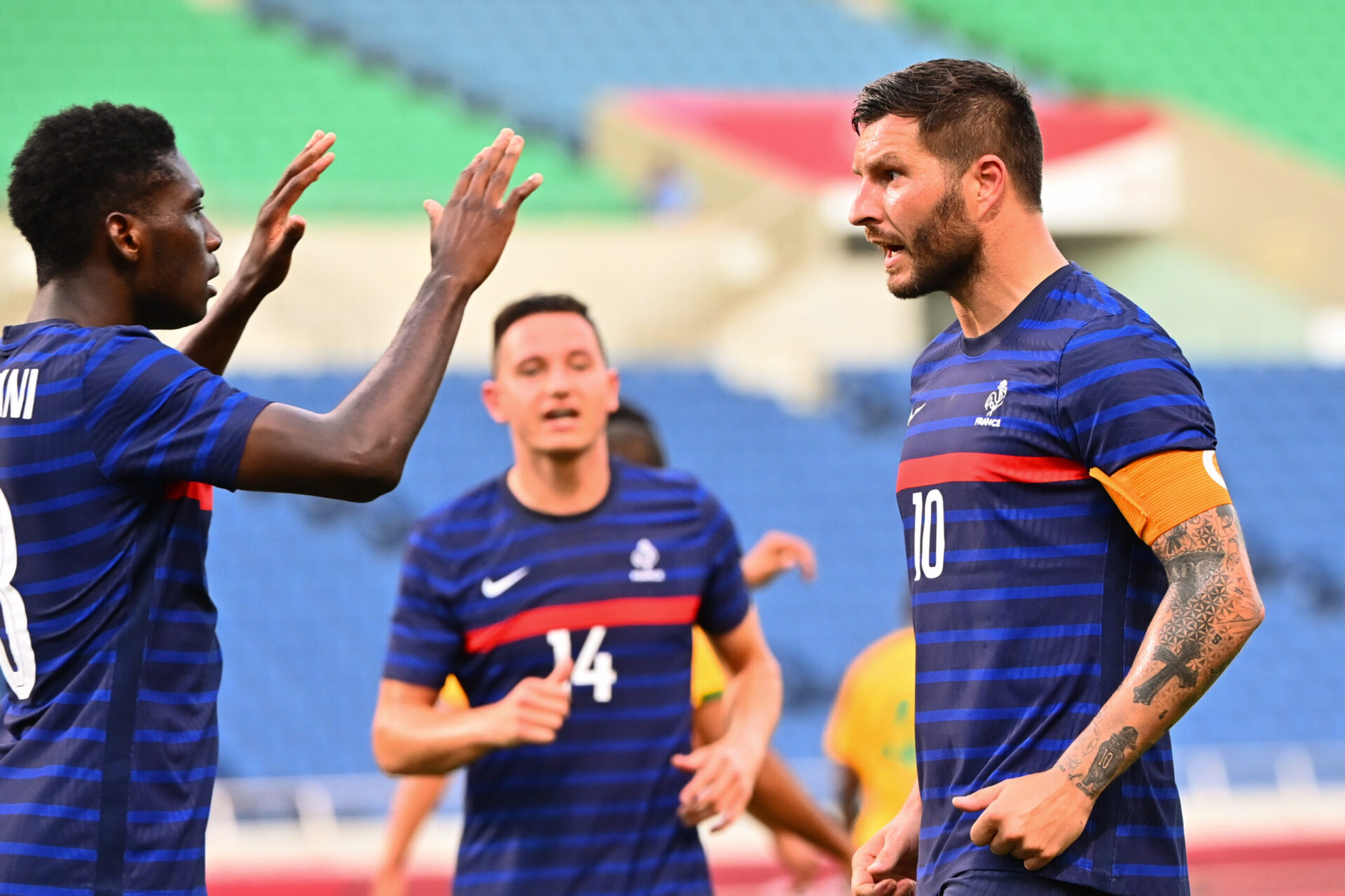 La joie de Gignac lors du match face à l'Afrique du Sud (iconsport)