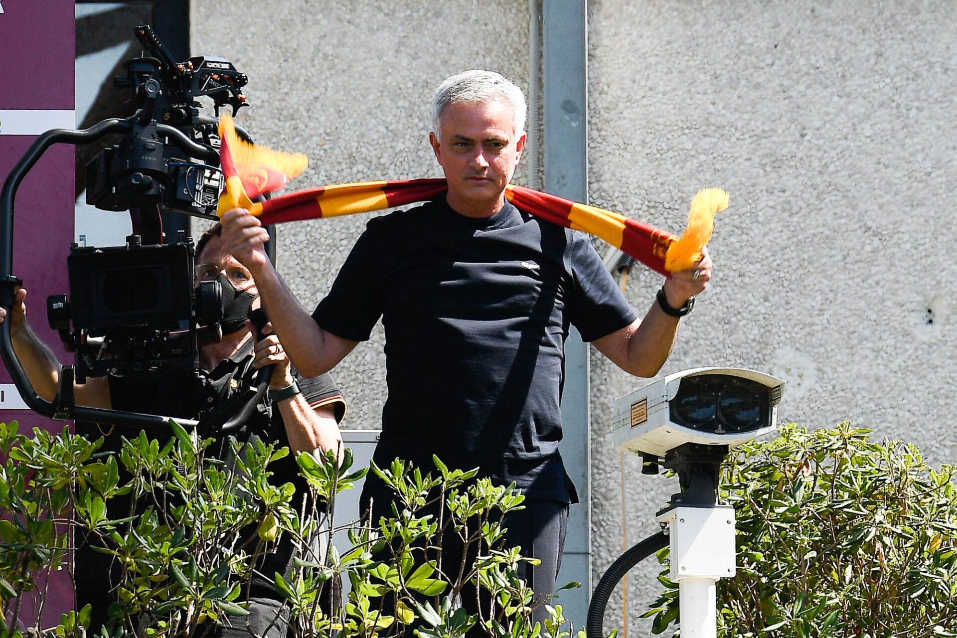 José Mourinho lors de sa présentation aux fans de la Roma. Iconsport