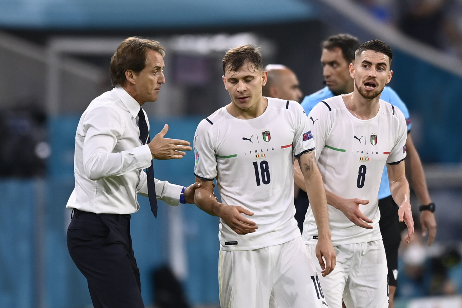 Roberto Mancini est le chef d'orchestre de cette Italie portée vers l'attaque, mais qu'il a aussi rendue solidaire et unie. Icon Sport