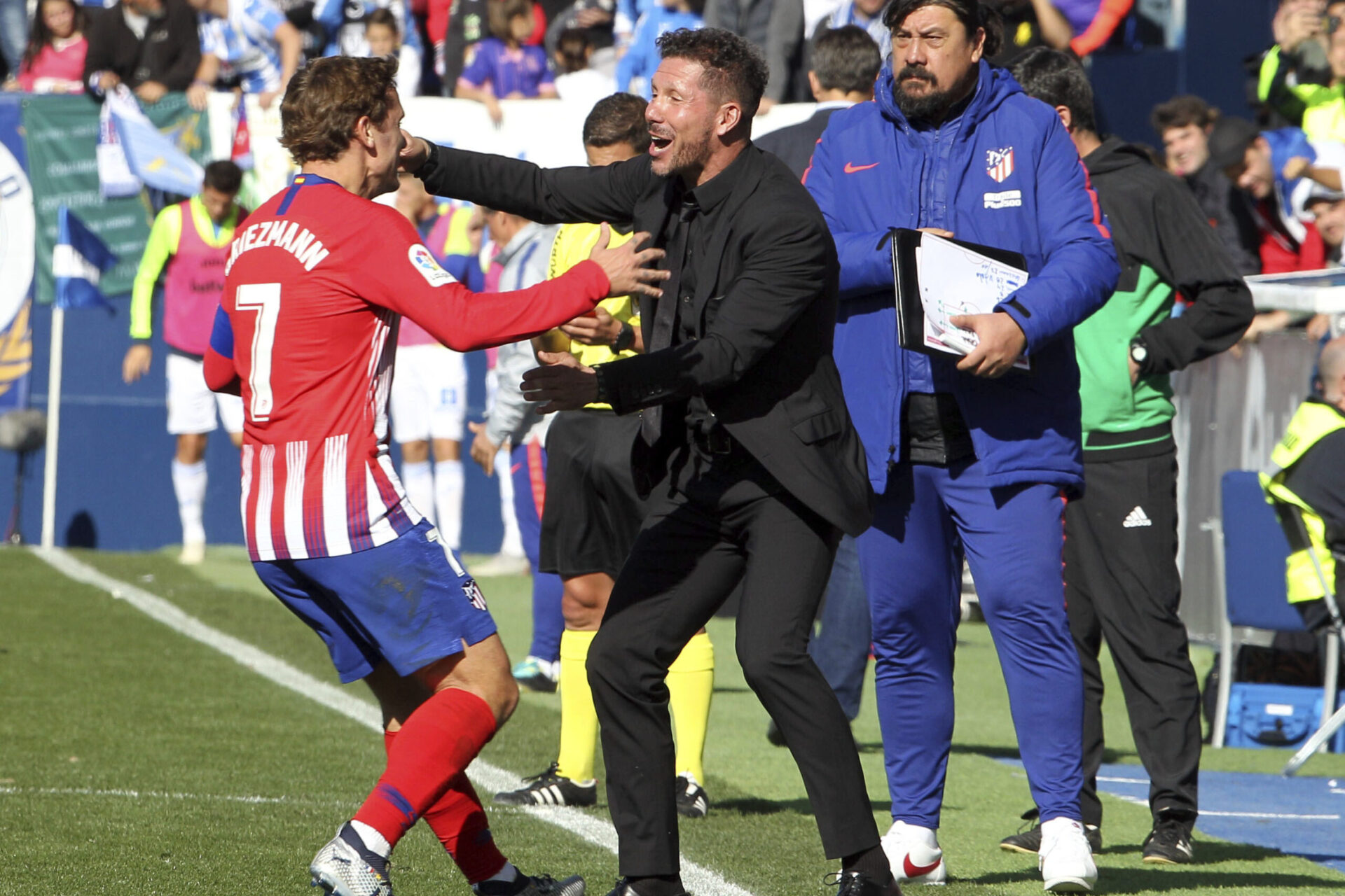 S'il quitte le Barça, Antoine Griezmann n'envisage qu'un retour à l'Atlético de Madrid où il retrouvait Diego Simeone (iconsport)