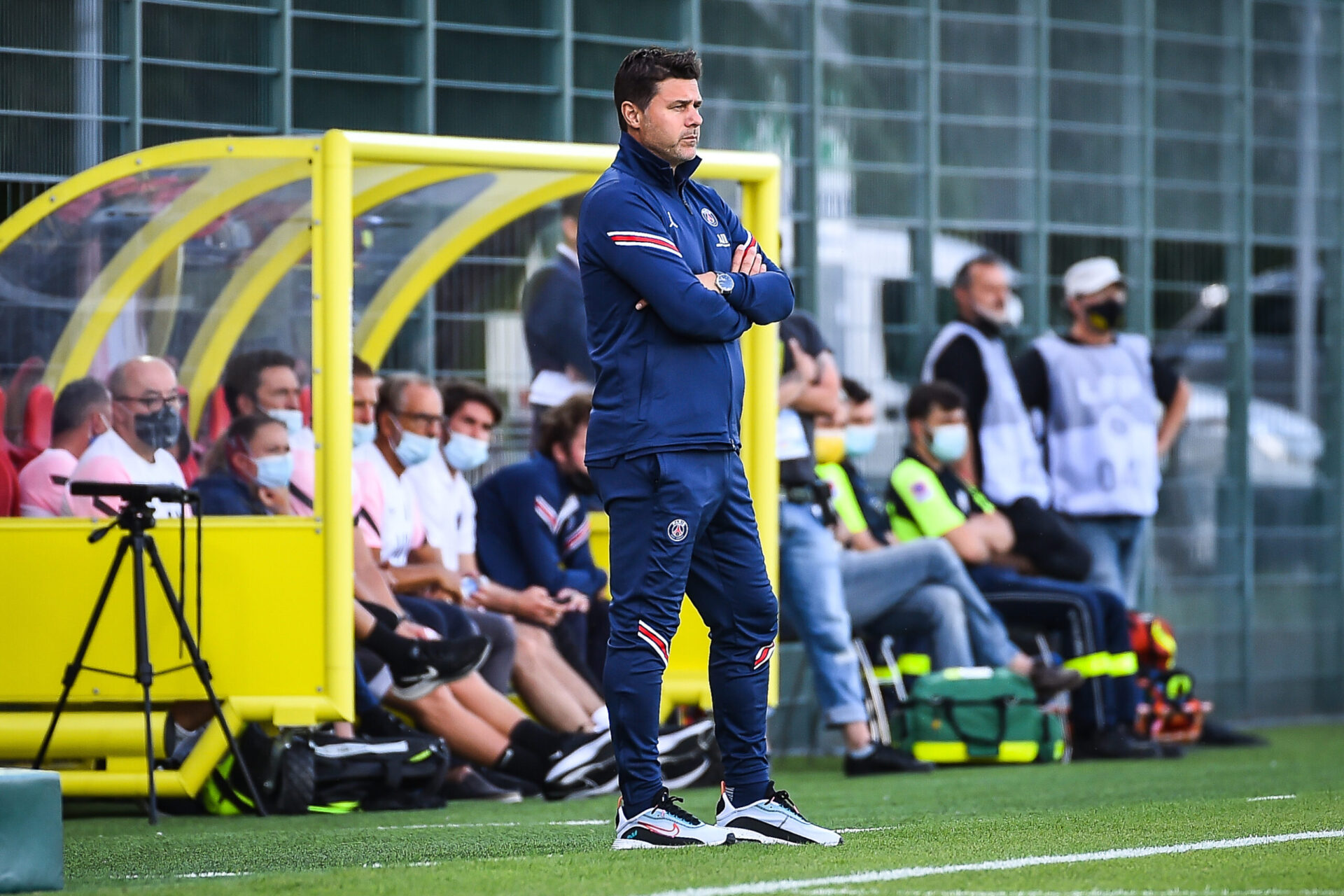 Mauricio Pochettino sur le banc pendant la rencontre face à Orléans (iconsport)