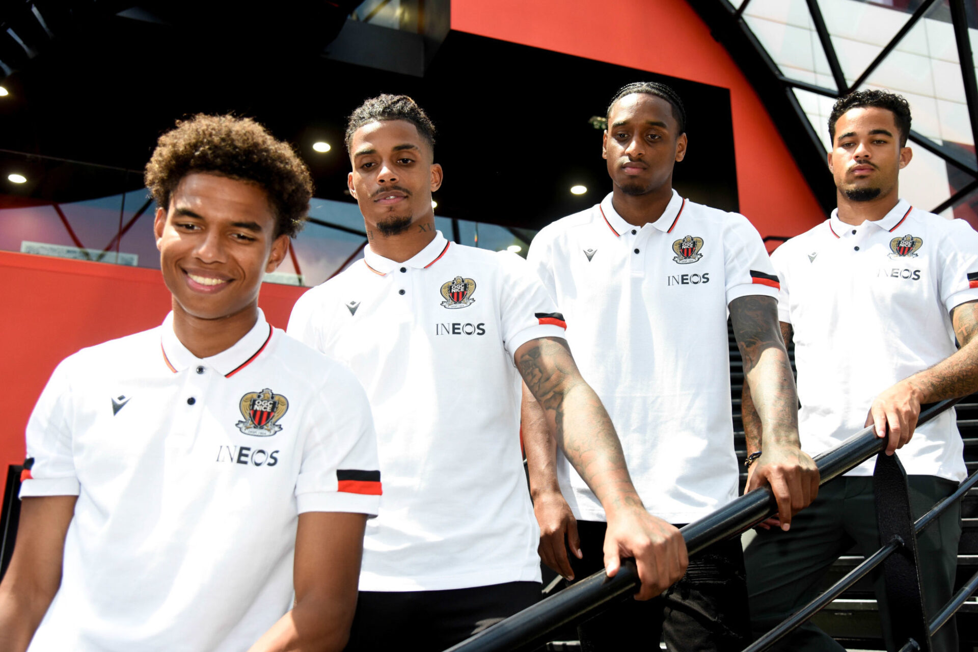 Calvin Stengs, Mario Lemina, Pablo Rosario et Justin Kluivert (de gauche à droite), les nouvelles recrues de Nice débarquent ! Icon Sport Calvin Stengs, Mario Lemina, Pablo Rosario et Justin Kluivert (de gauche à droite), les nouvelles recrues de Nice débarquent ! Icon Sport